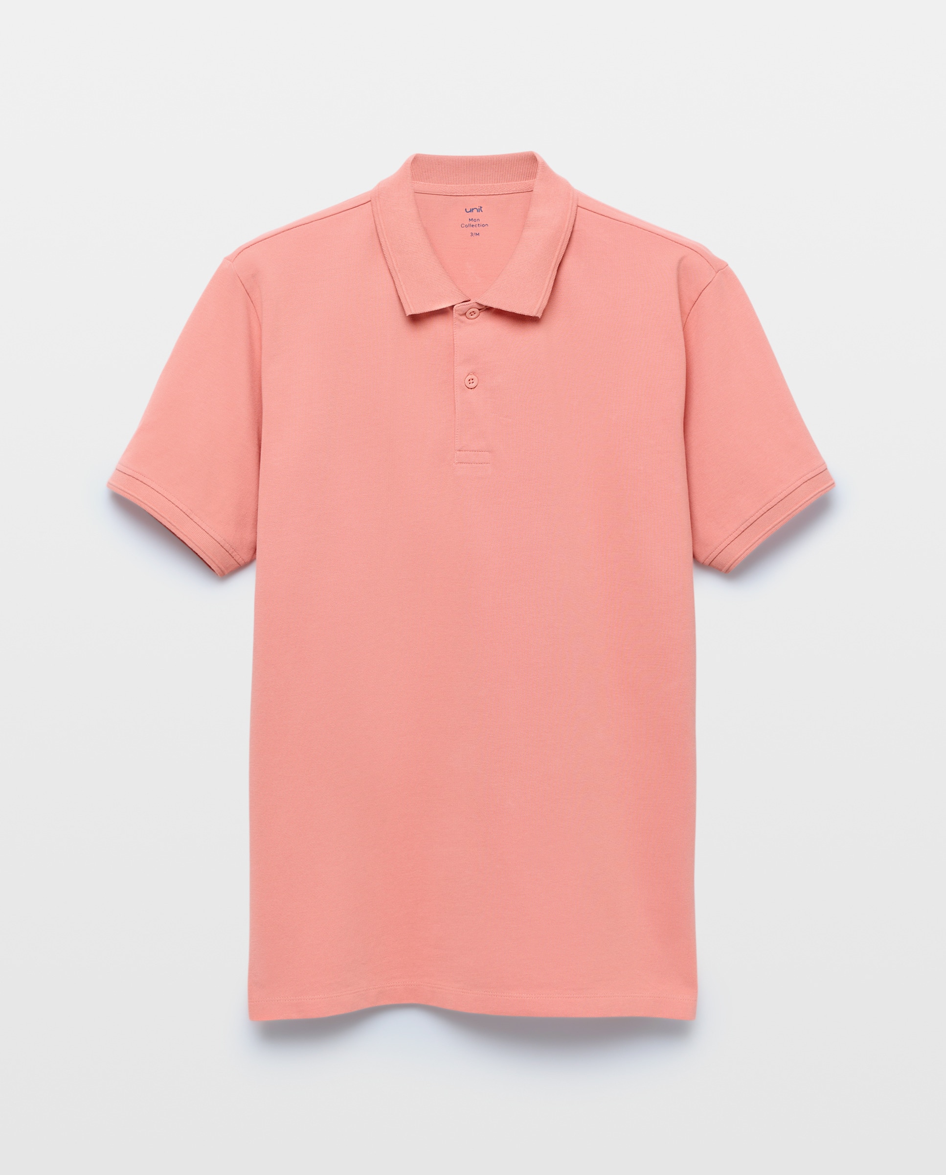 Polo manga corta piqué lavado 660 Naranja-4