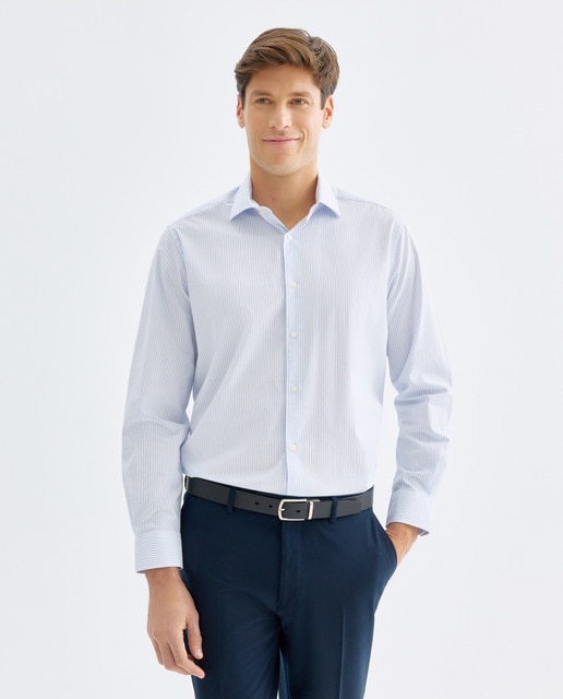 Imagen 0 de Camisa vestir hombre rayas slim fit