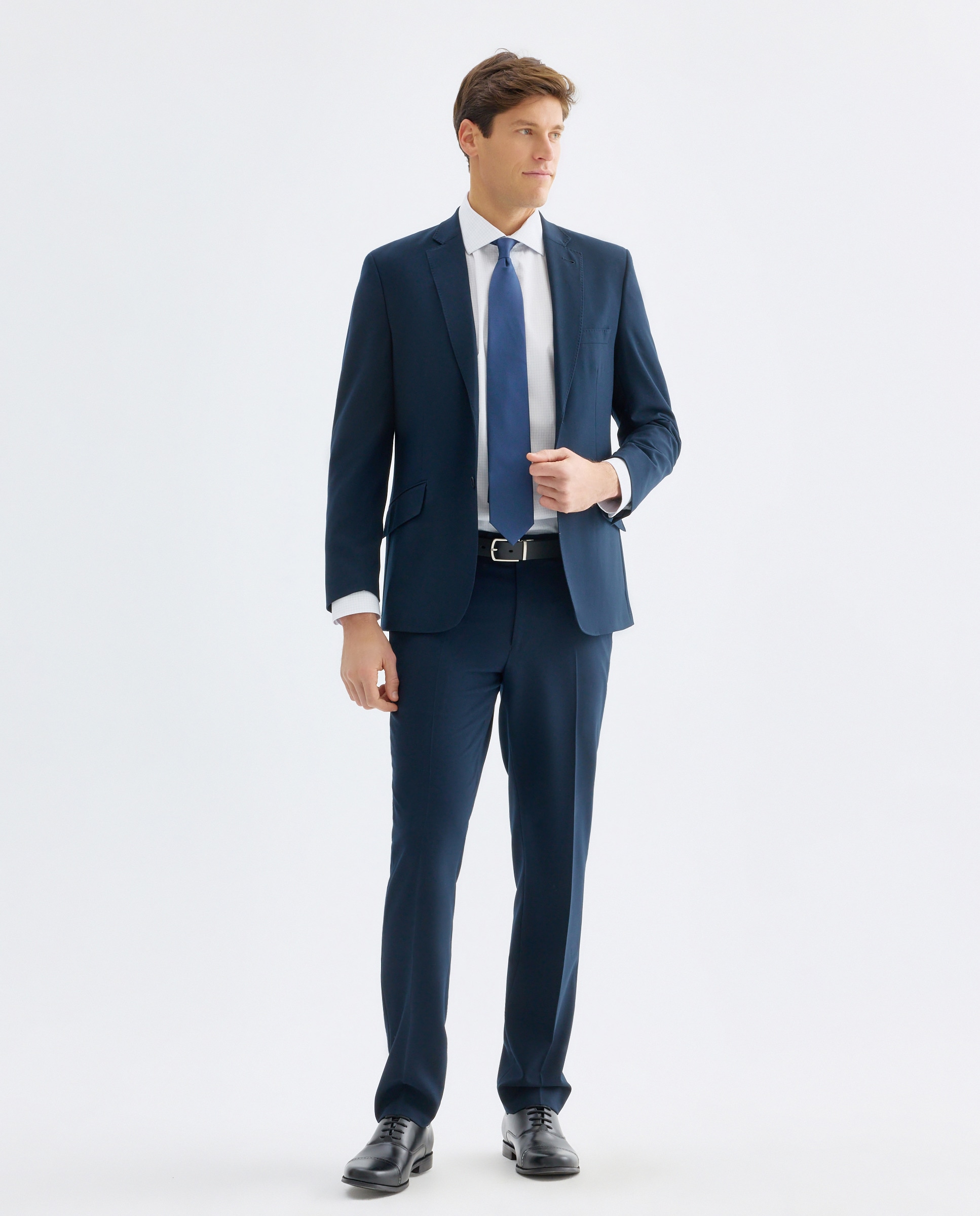 Camisa vestir hombre cuadros regular fit 410 Azul claro-2