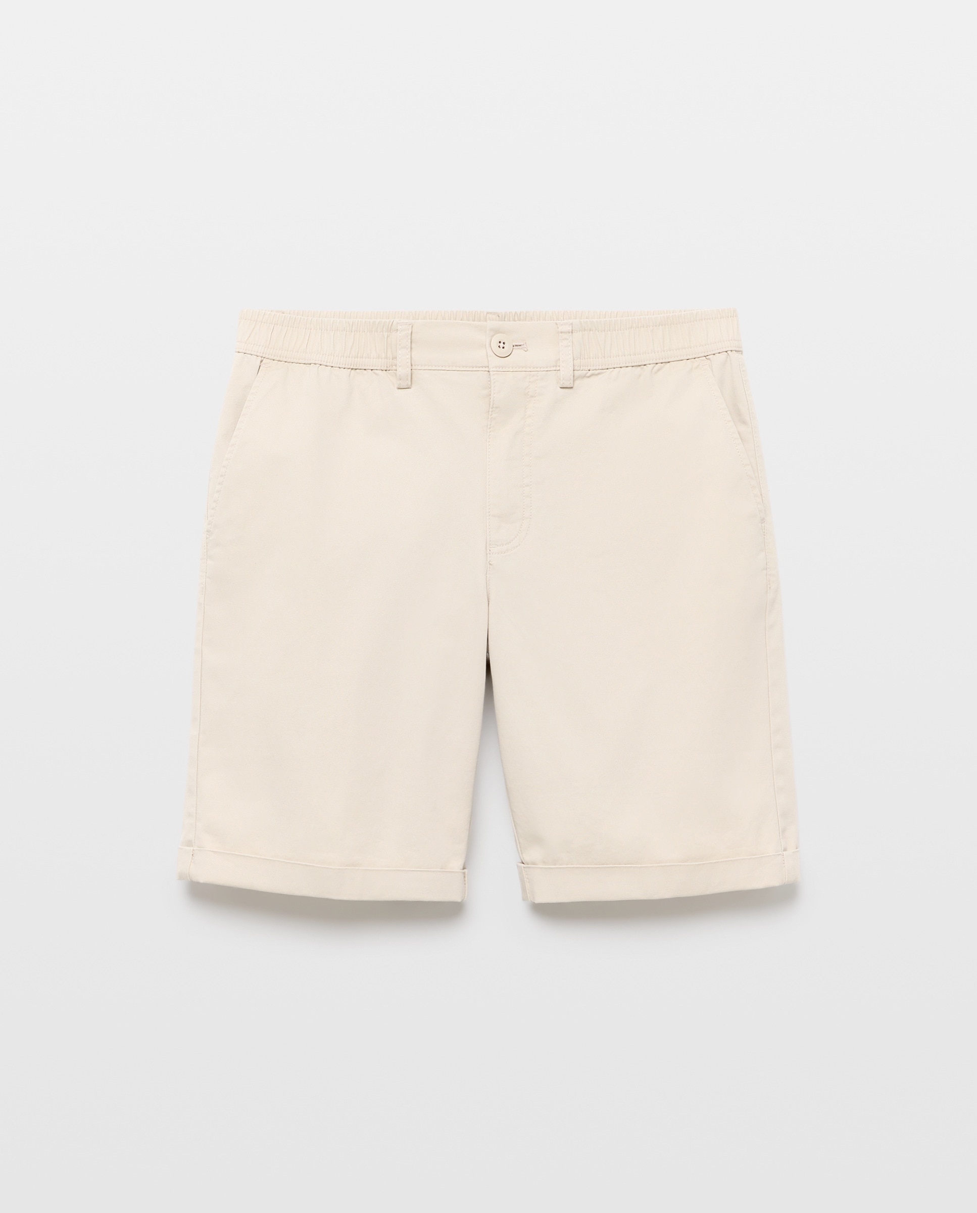 Bermuda hombre chino con goma Visón claro-4