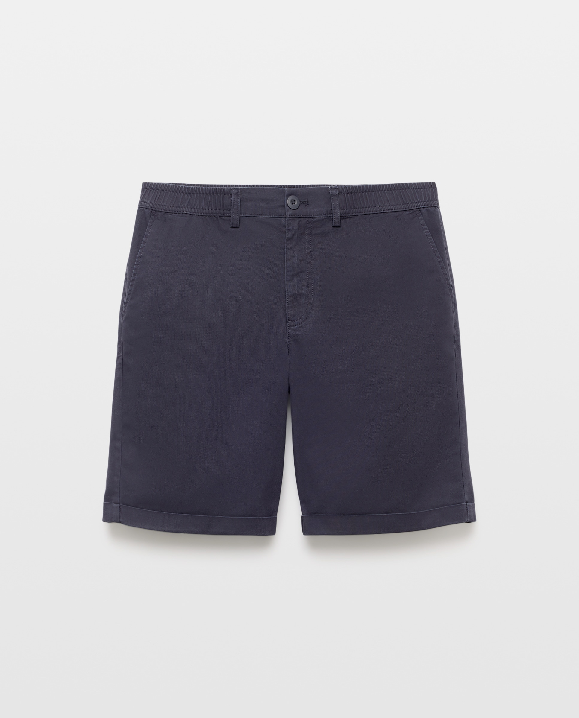 Bermuda hombre chino con goma 471 Índigo-4