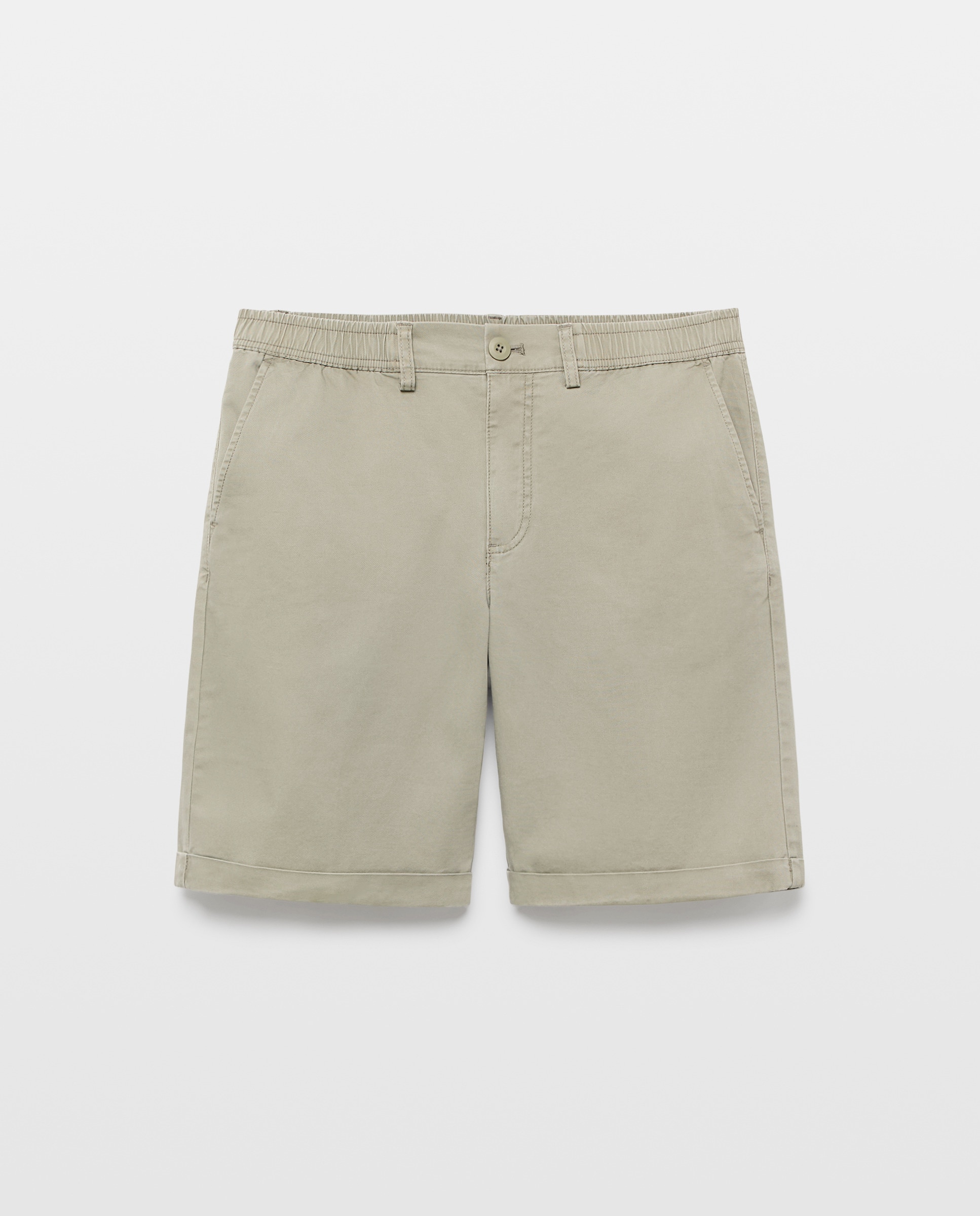 Bermuda hombre chino con goma 520 Kaki-4