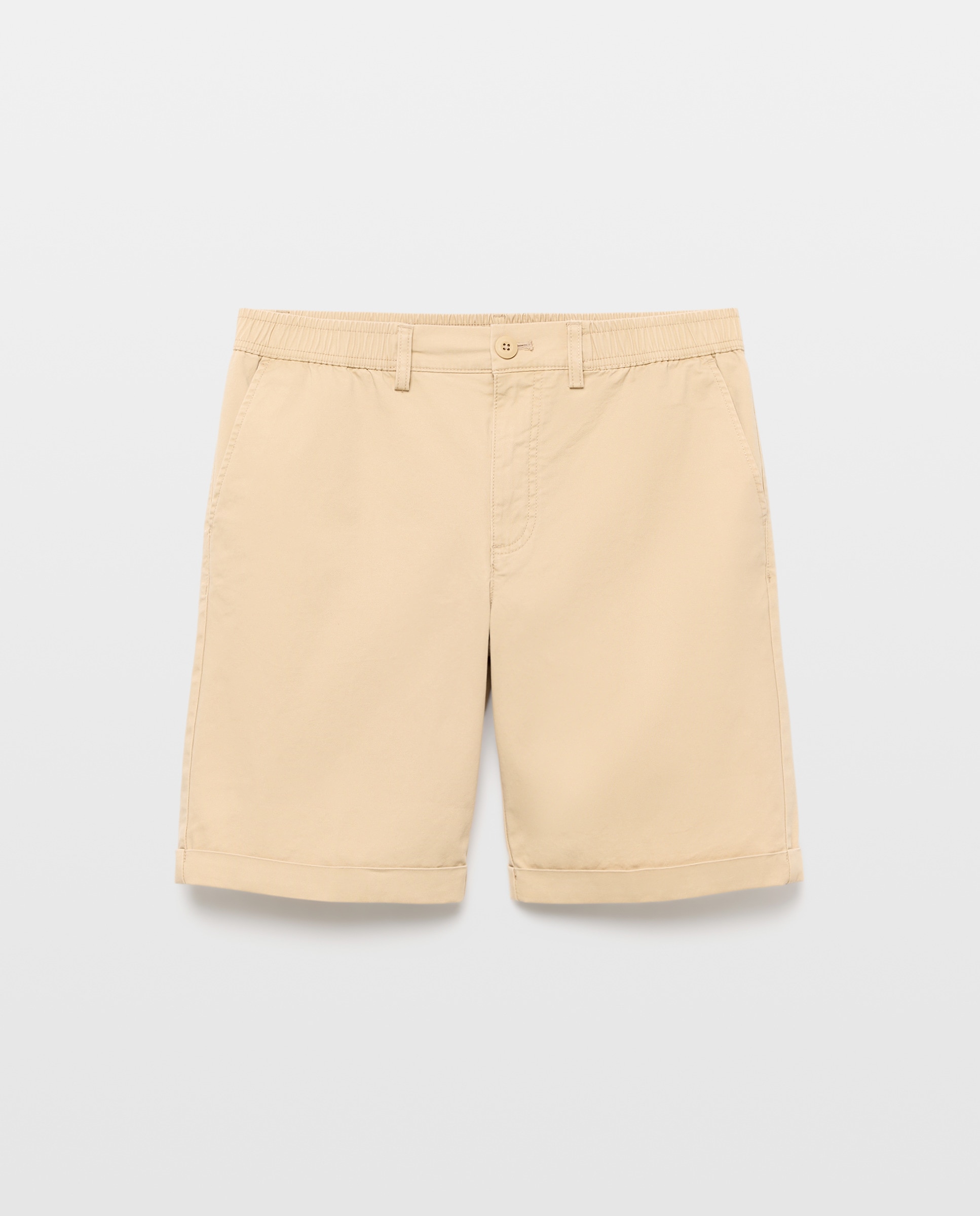 Bermuda hombre chino con goma 730 Camel-4