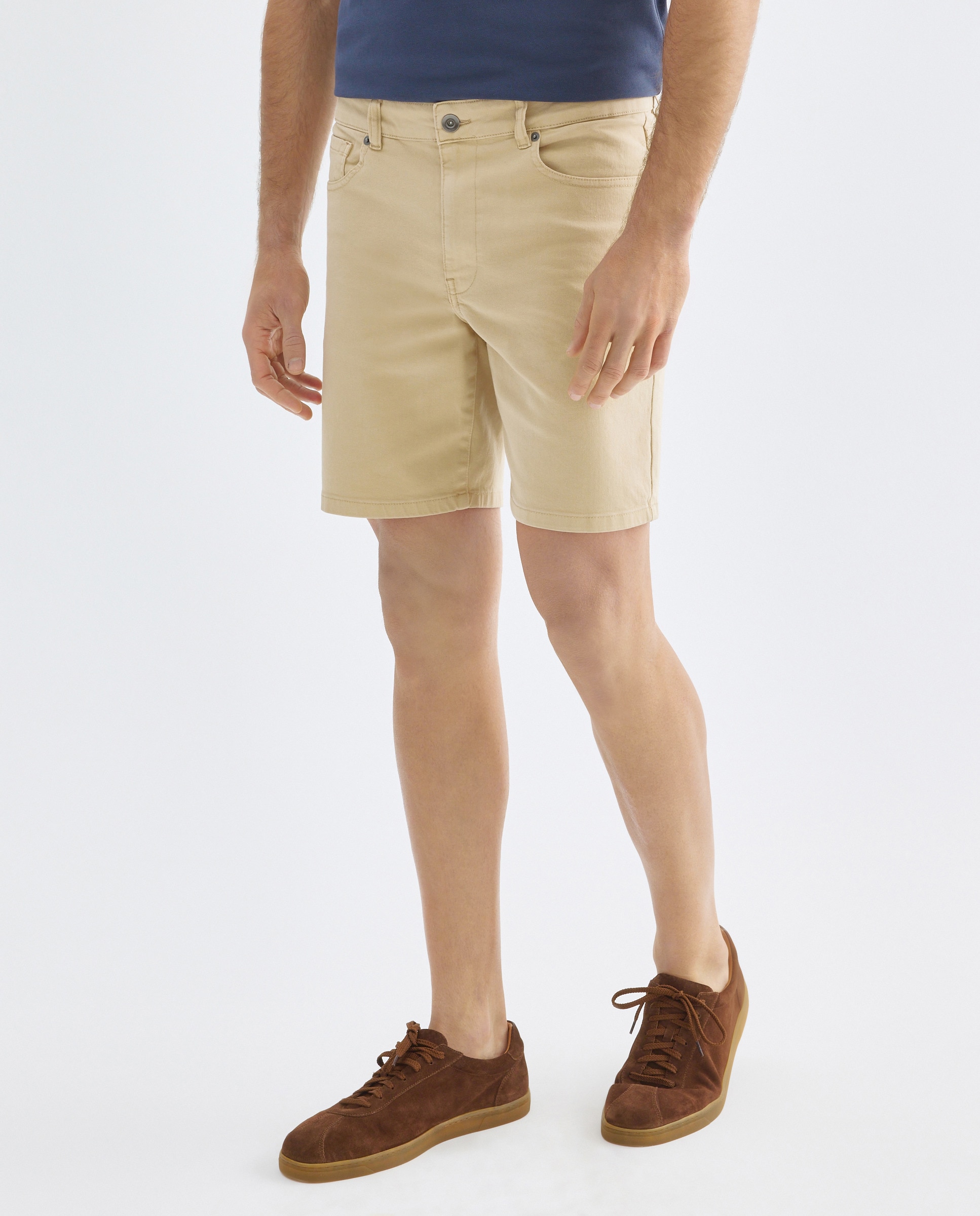 Bermudas hombre cinco bolsillos lavada 710 Beige-2