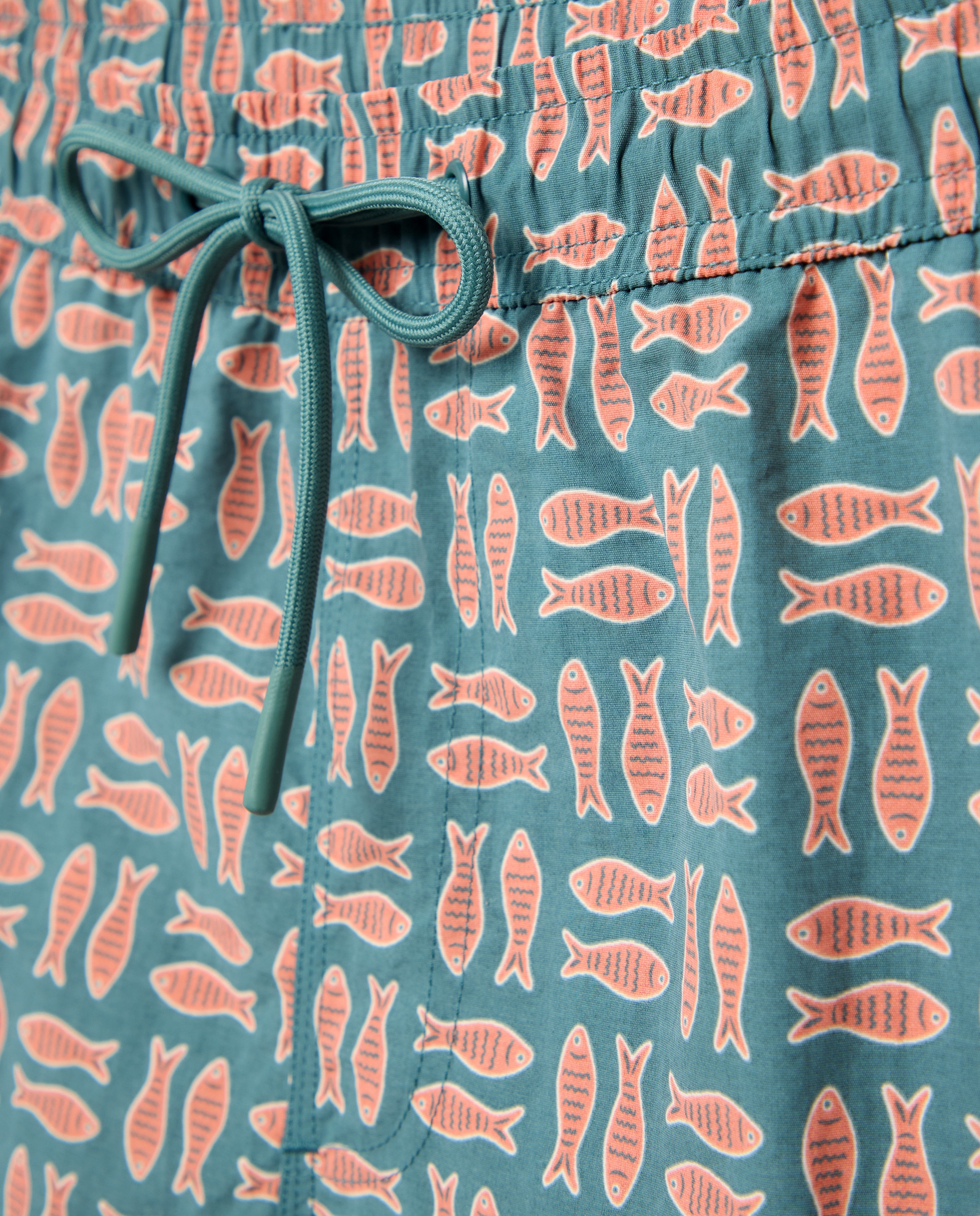 Bañador estampado sardinas hombre 530 Verde oscuro-4