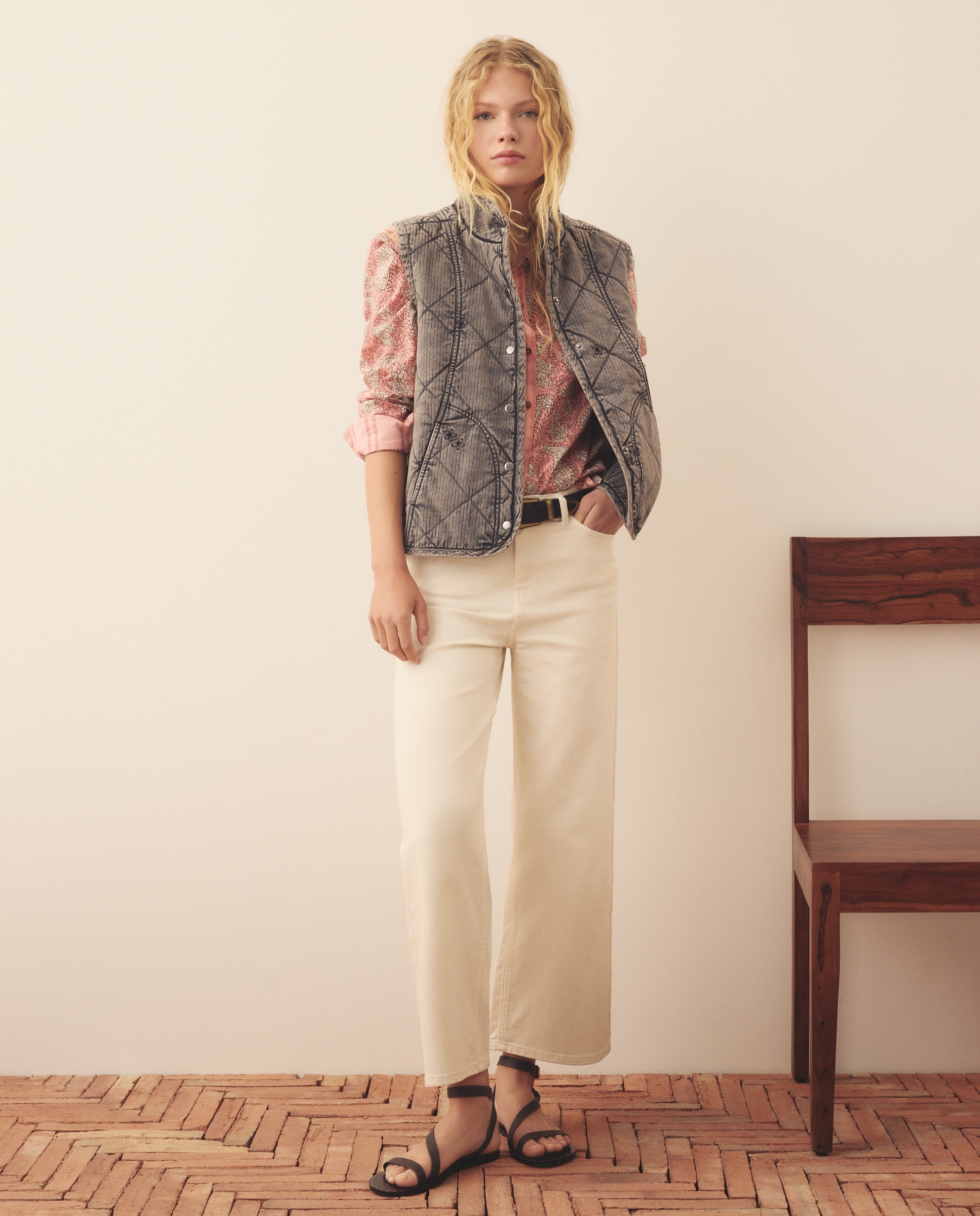 Blusa Tipo Camiseiro com Estampado Rosa-3