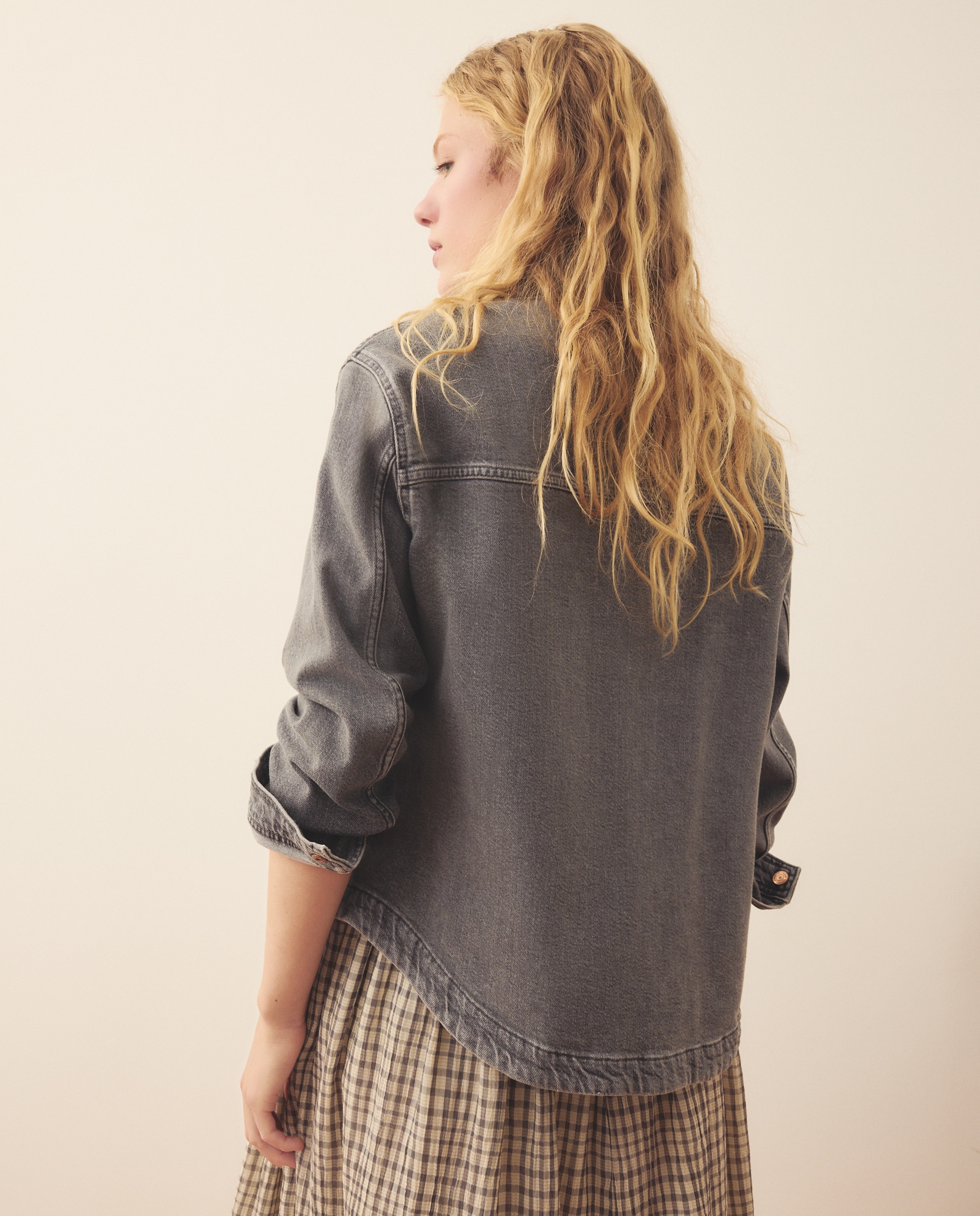 Sobrecamisa de Ganga 820 Cinzento Médio-4