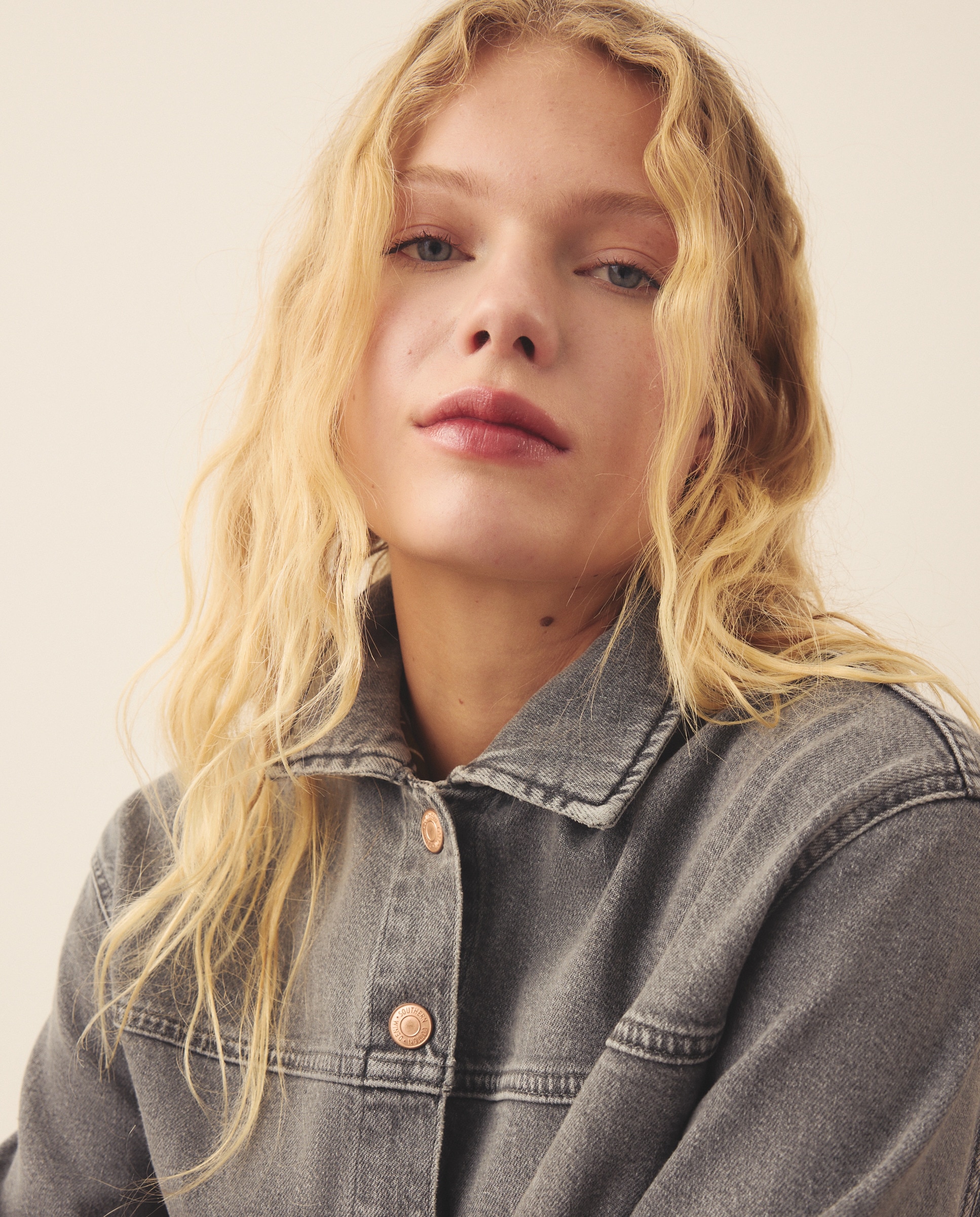 Sobrecamisa de Ganga 820 Cinzento Médio-3