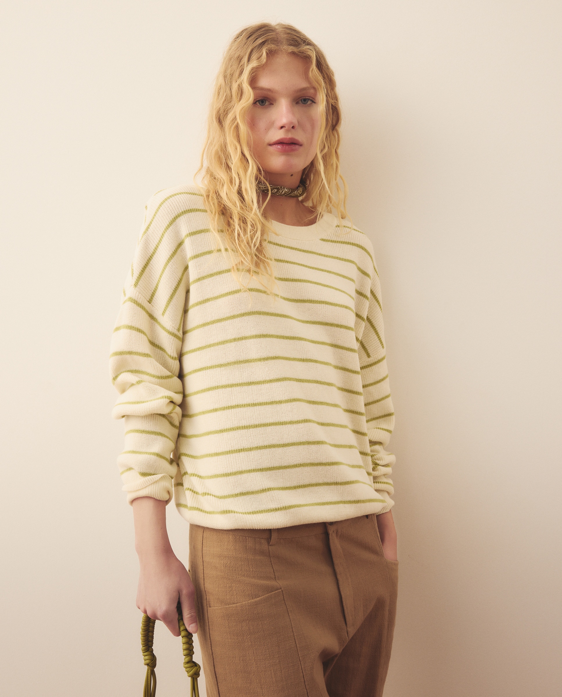 Imagem 0 de Camisola de Malha Pérola às Riscas