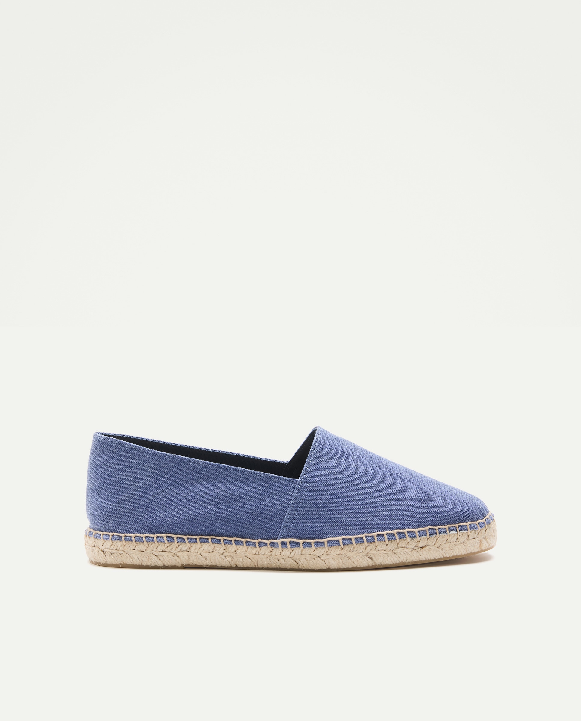 Alpargata recta lona lavada de hombre con piso de yute Azul marino-1