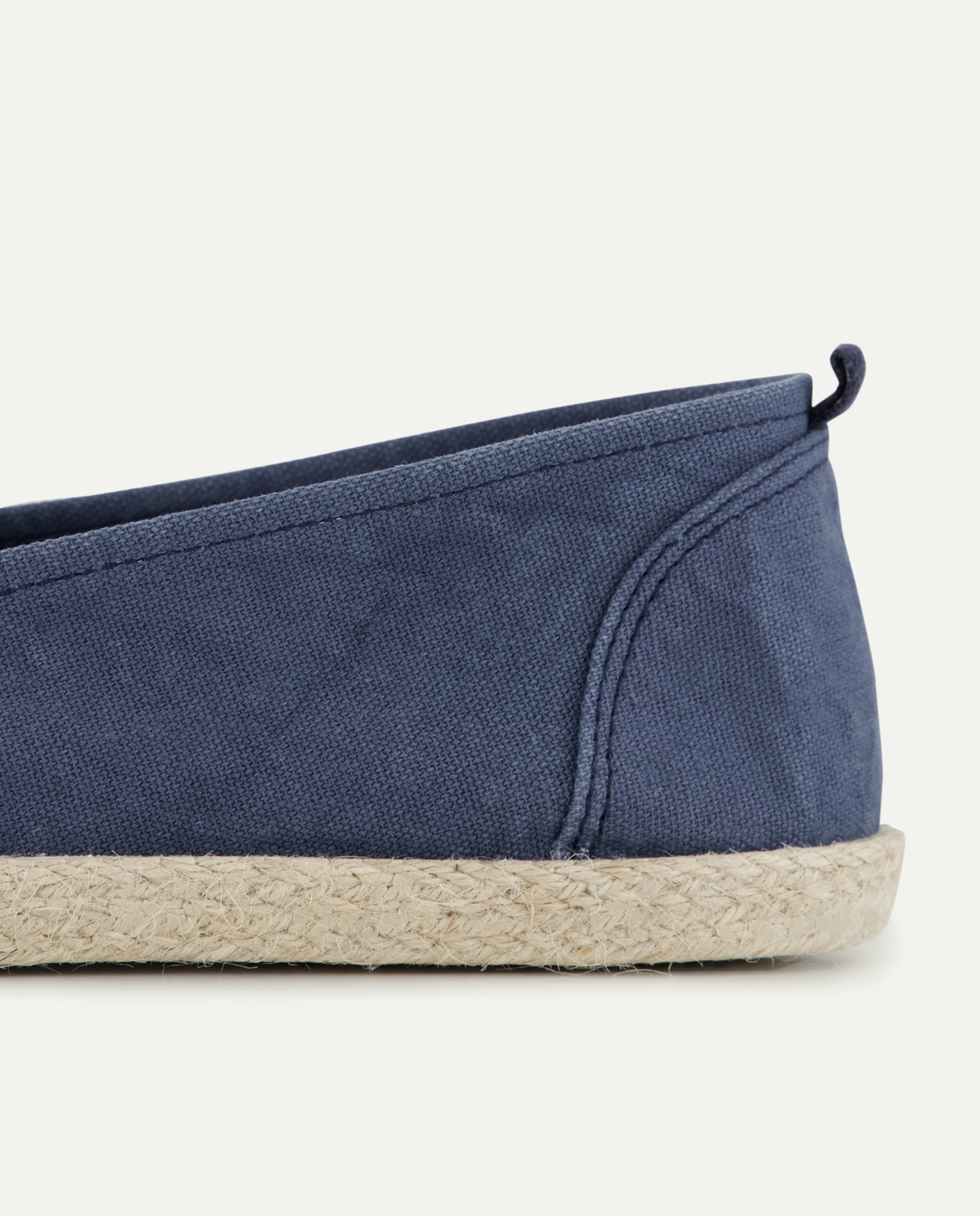 Lona lavada elastico de hombre con piso de goma y yute Azul marino-5