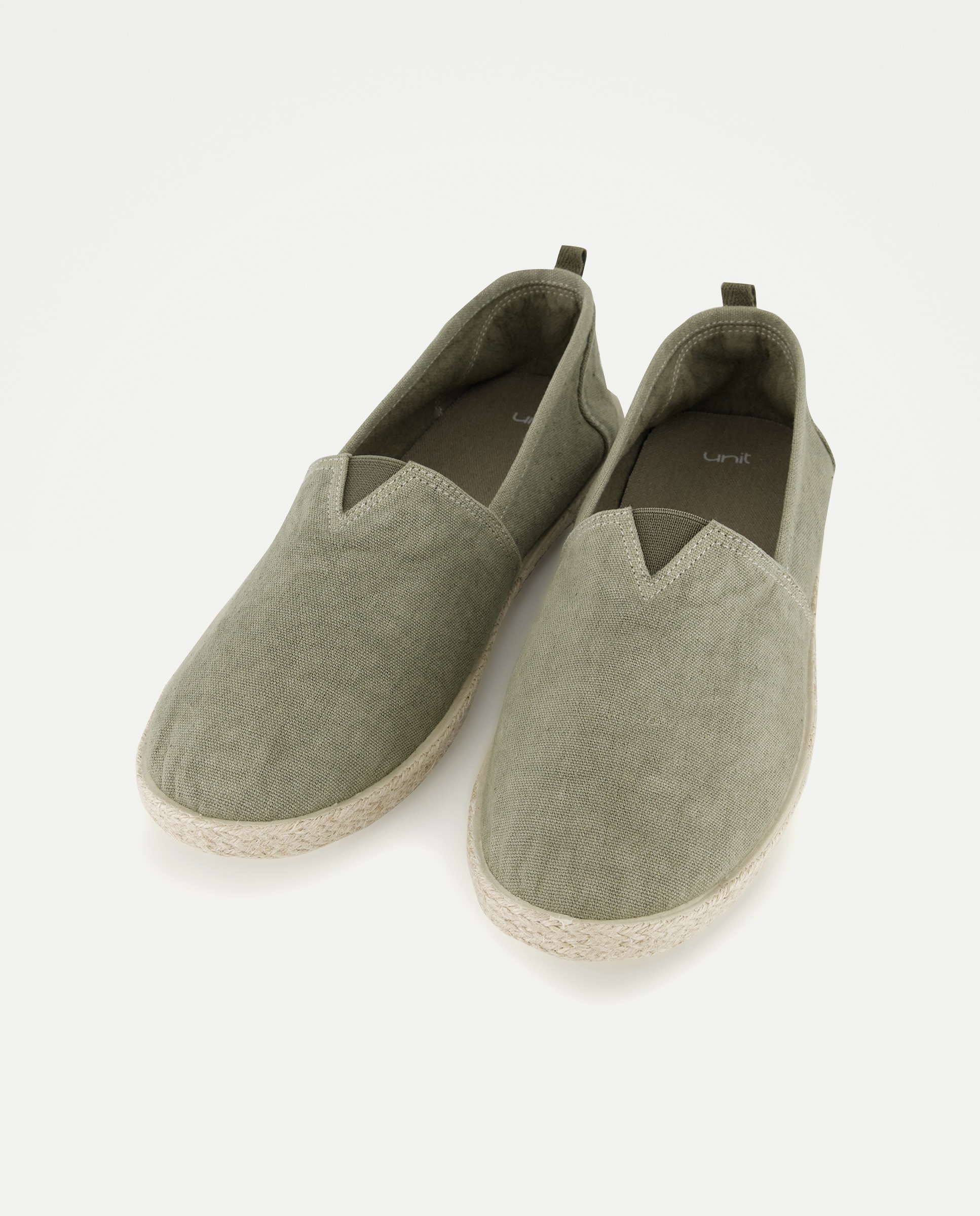 Lona lavada elastico de hombre con piso de goma y yute 520 Kaki-2