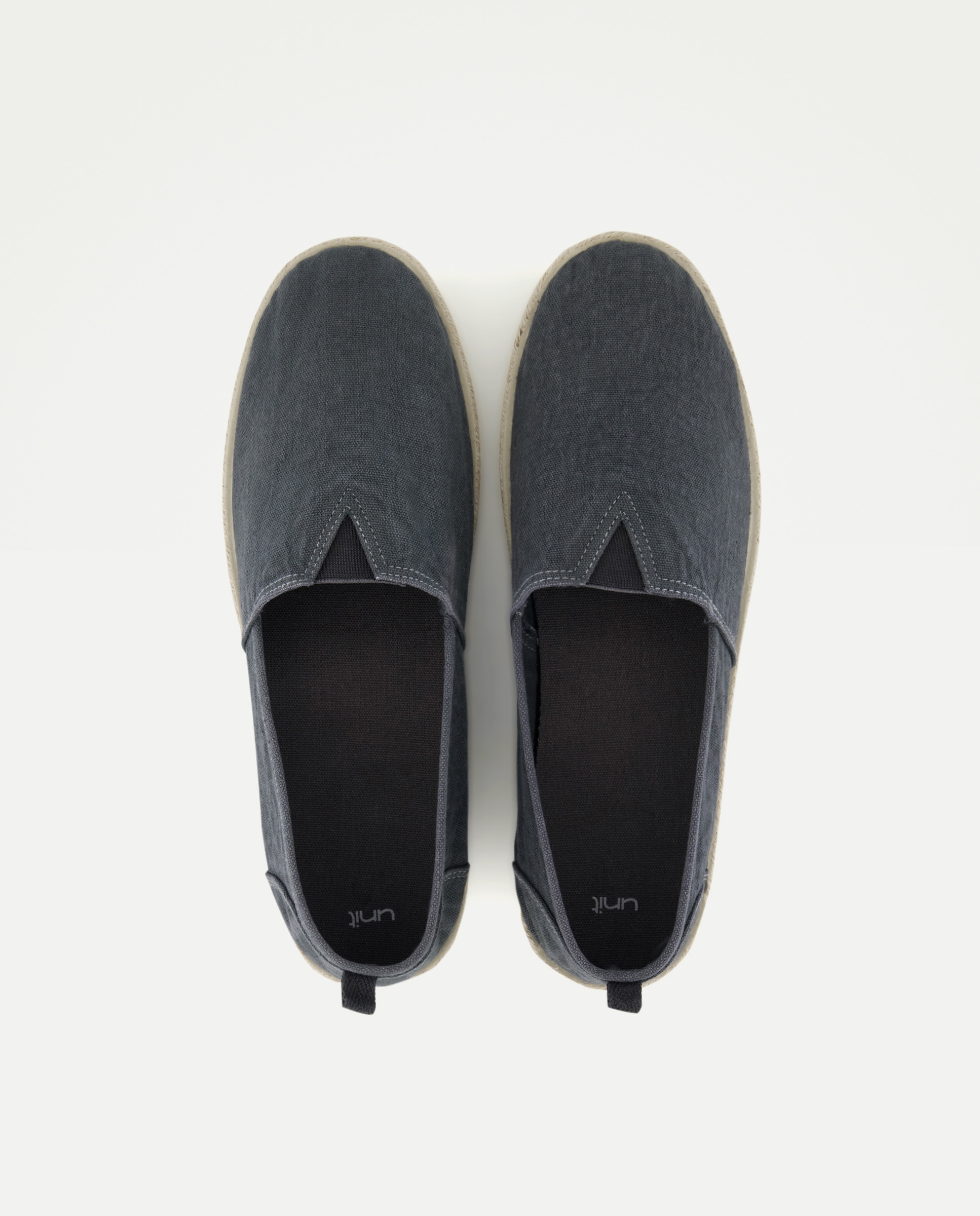 Lona lavada elastico de hombre con piso de goma y yute 820 Gris medio-4