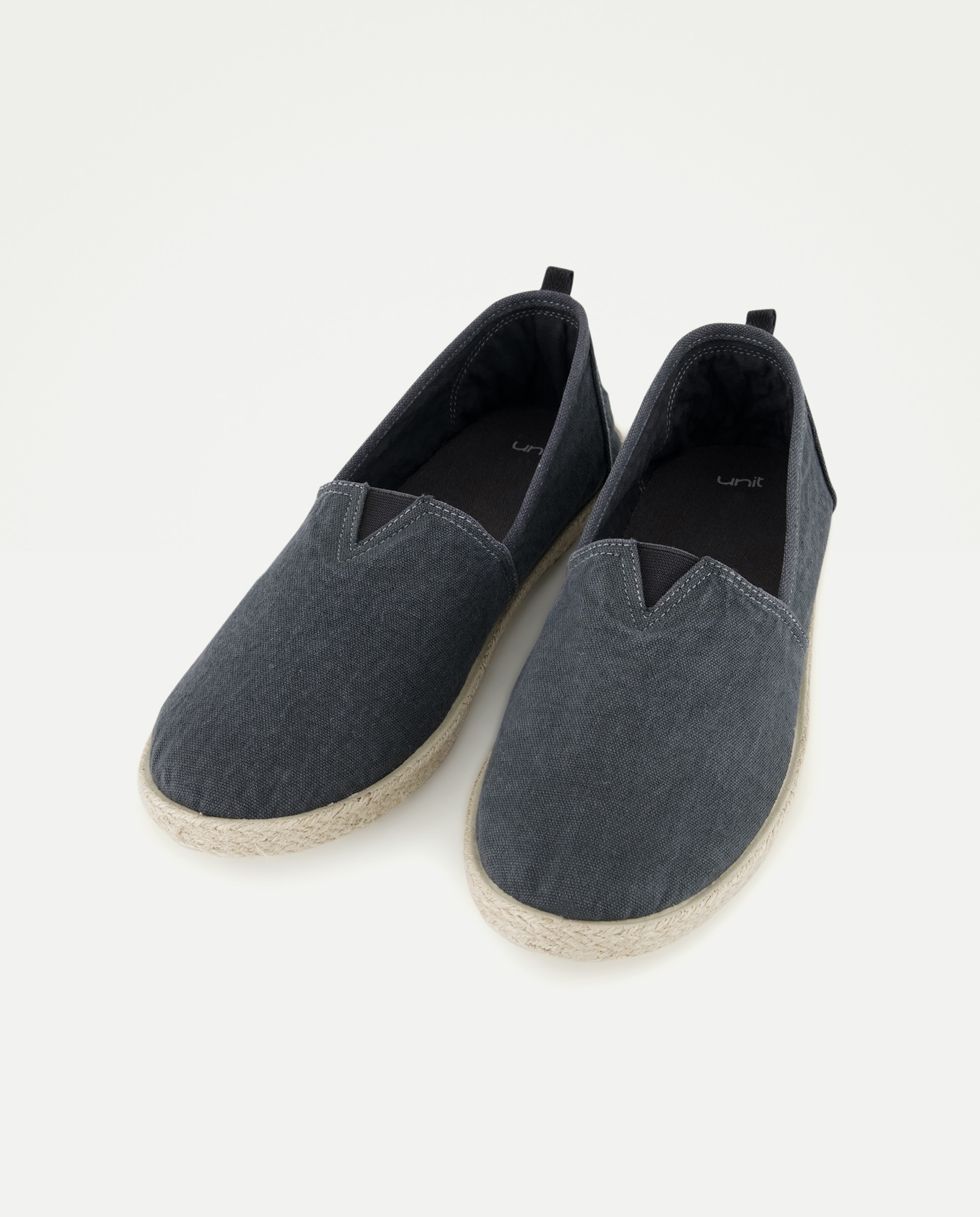 Lona lavada elastico de hombre con piso de goma y yute 820 Gris medio-2