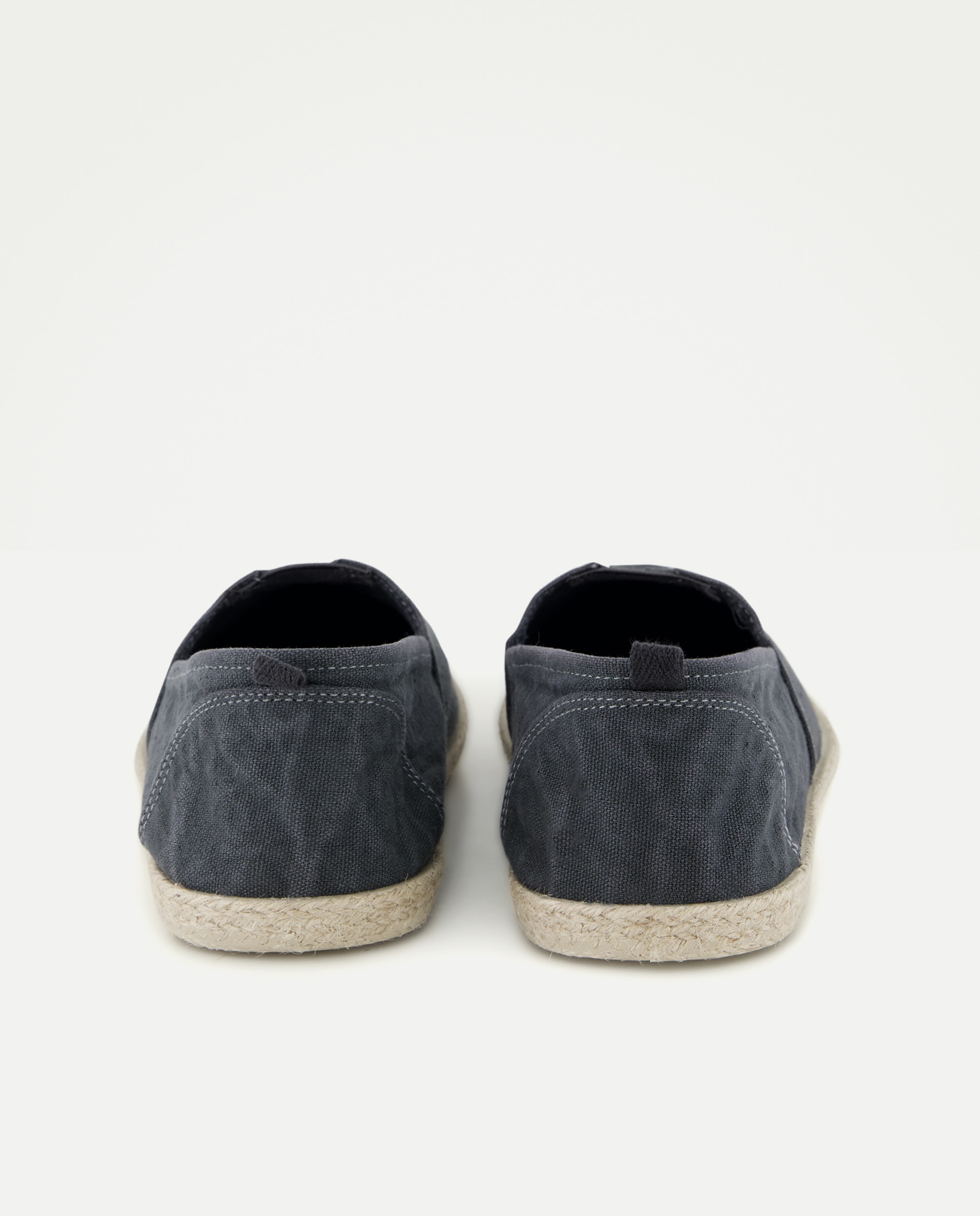 Lona lavada elastico de hombre con piso de goma y yute 820 Gris medio-3