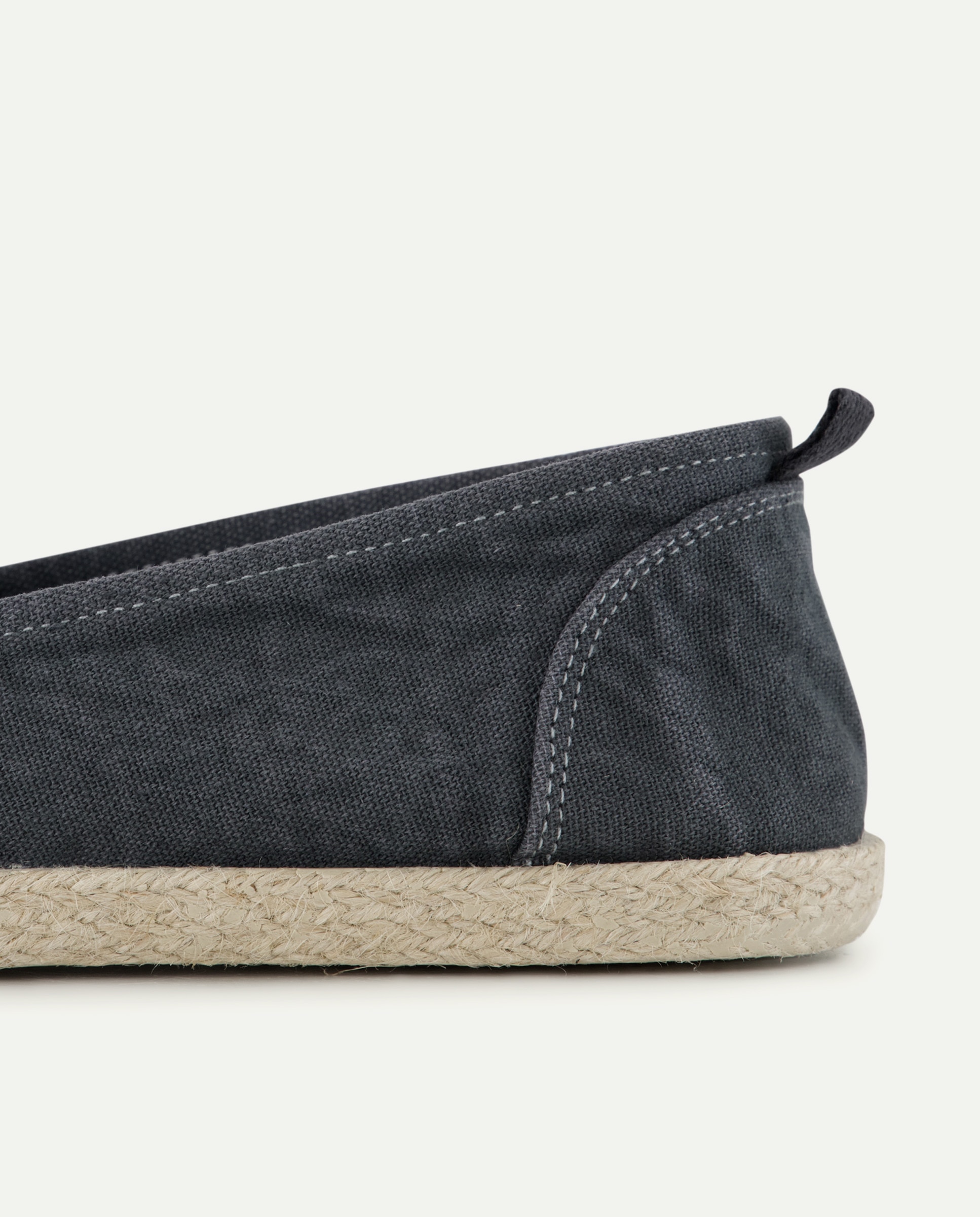 Lona lavada elastico de hombre con piso de goma y yute 820 Gris medio-5