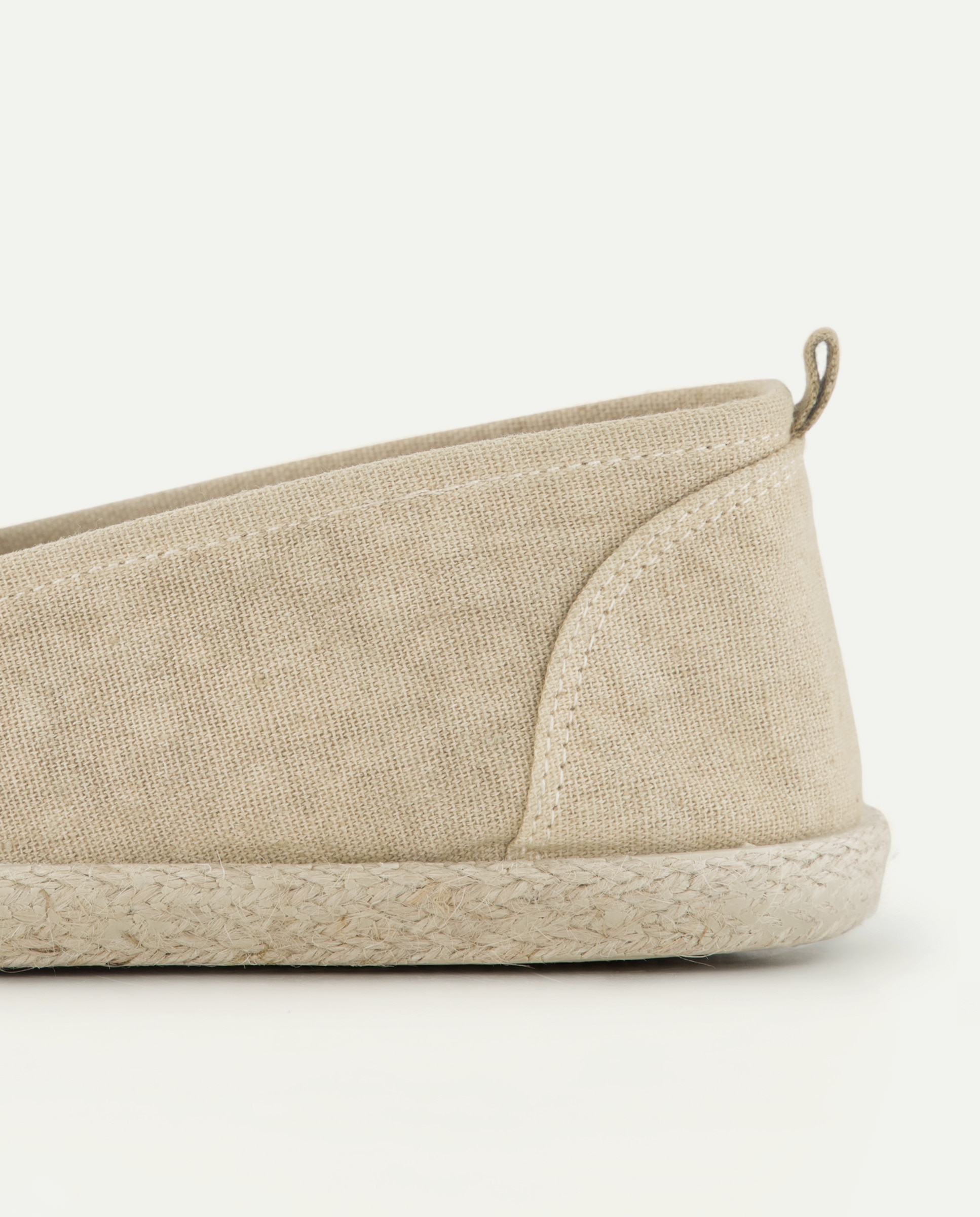 Lona lavada elastico de hombre con piso de goma y yute Beige-5