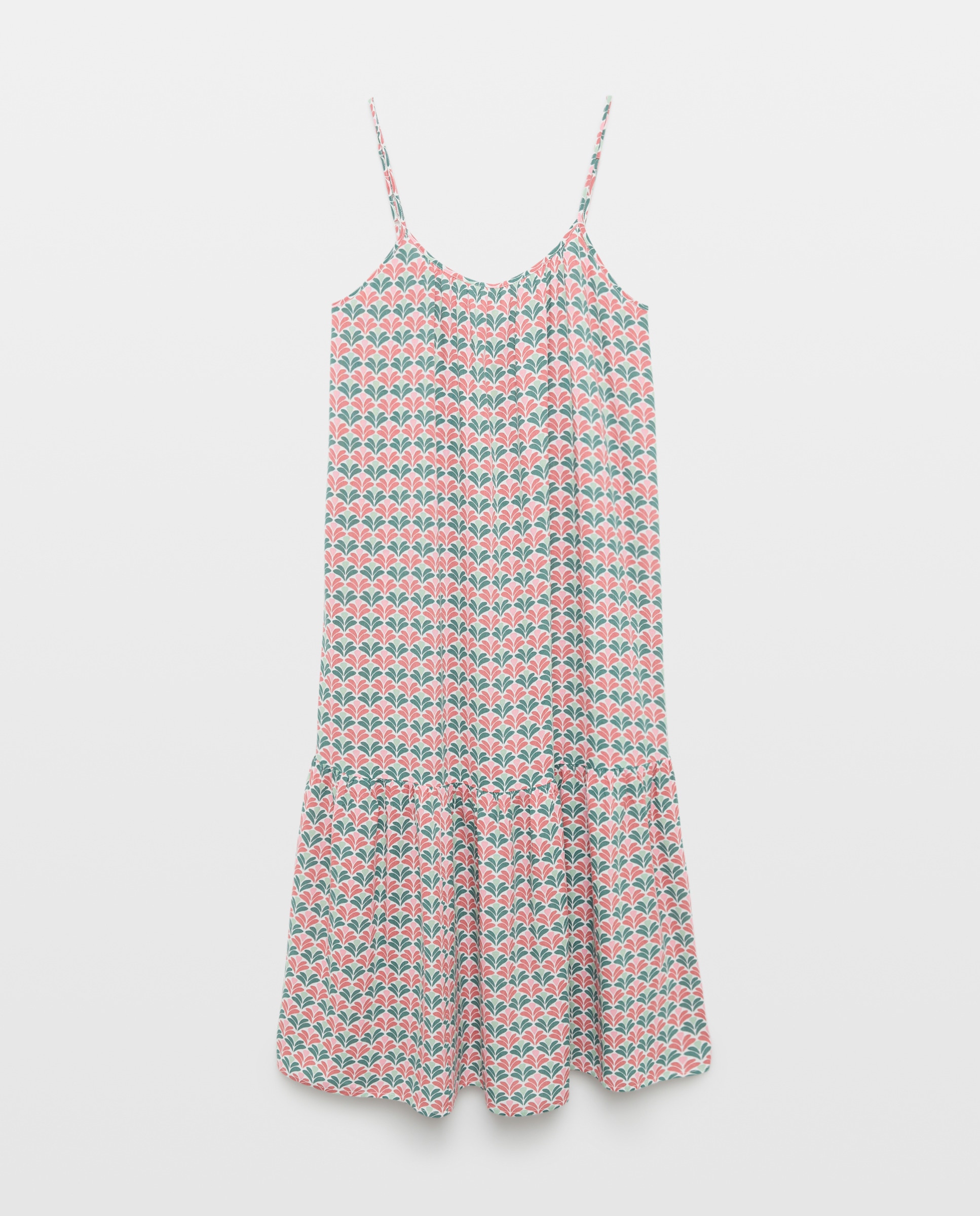 Vestido Comprido com Estampado Étnico 200 Rosa-4