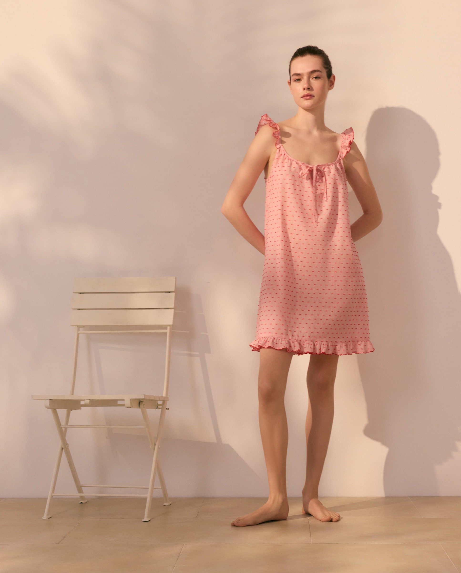 Camisa de Dormir de Alças 200 Rosa-2