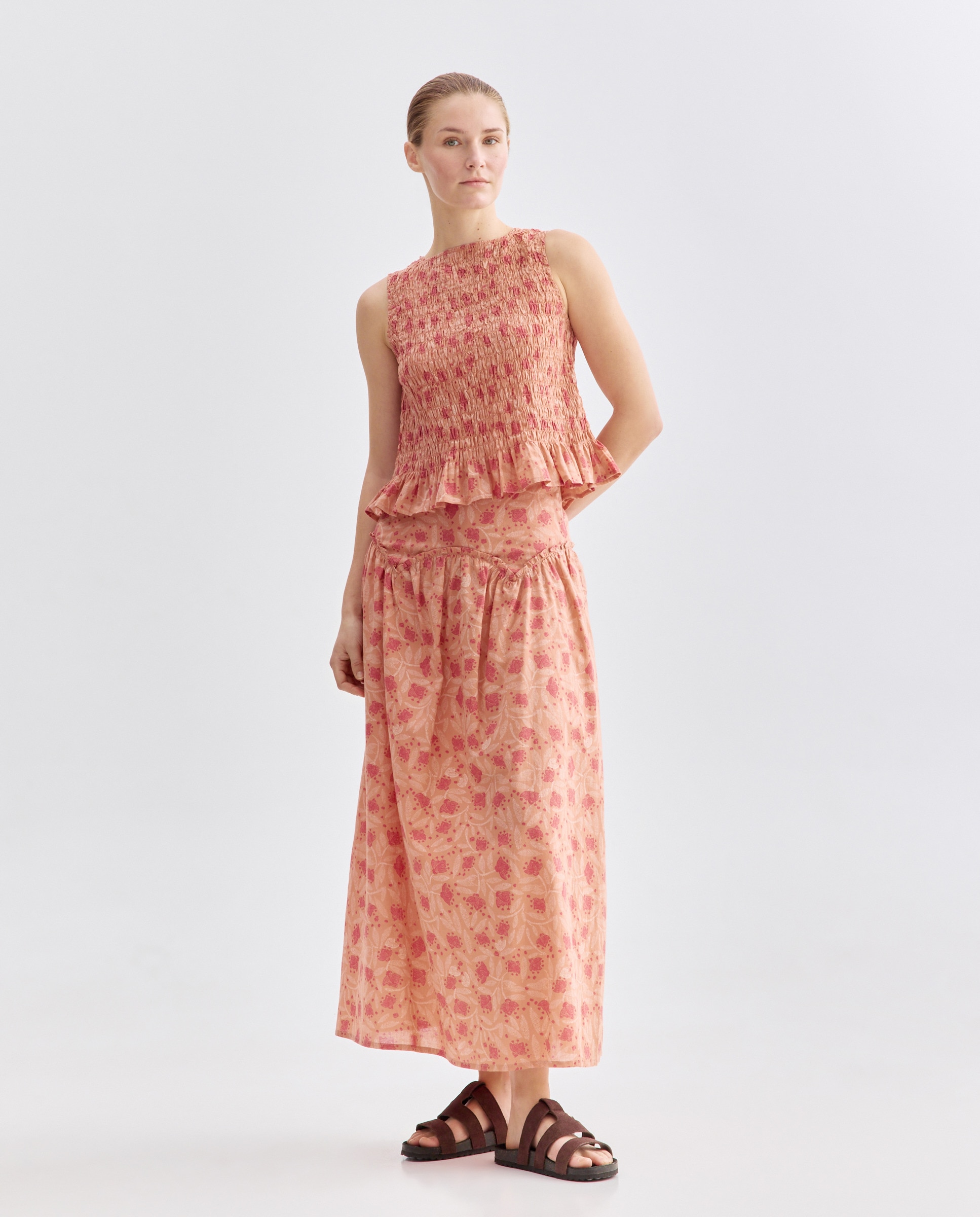Blusa de mujer de flores total look Rosa-2