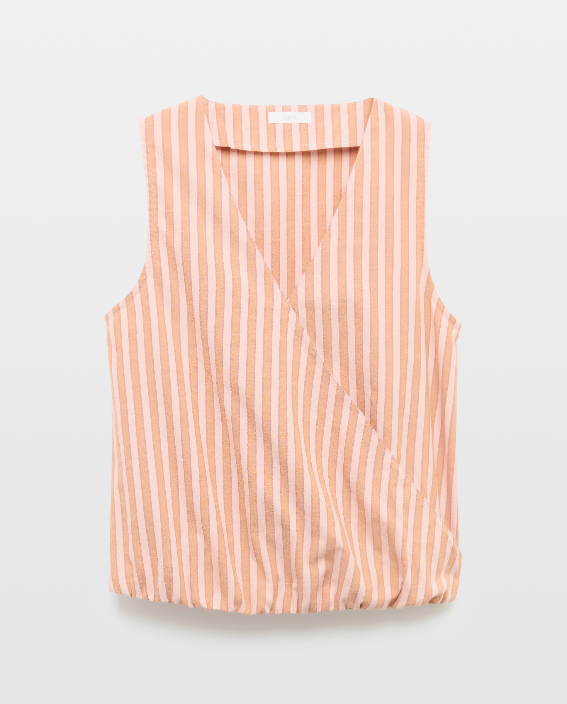 Blusa de mujer de rayas total look Blanco-4
