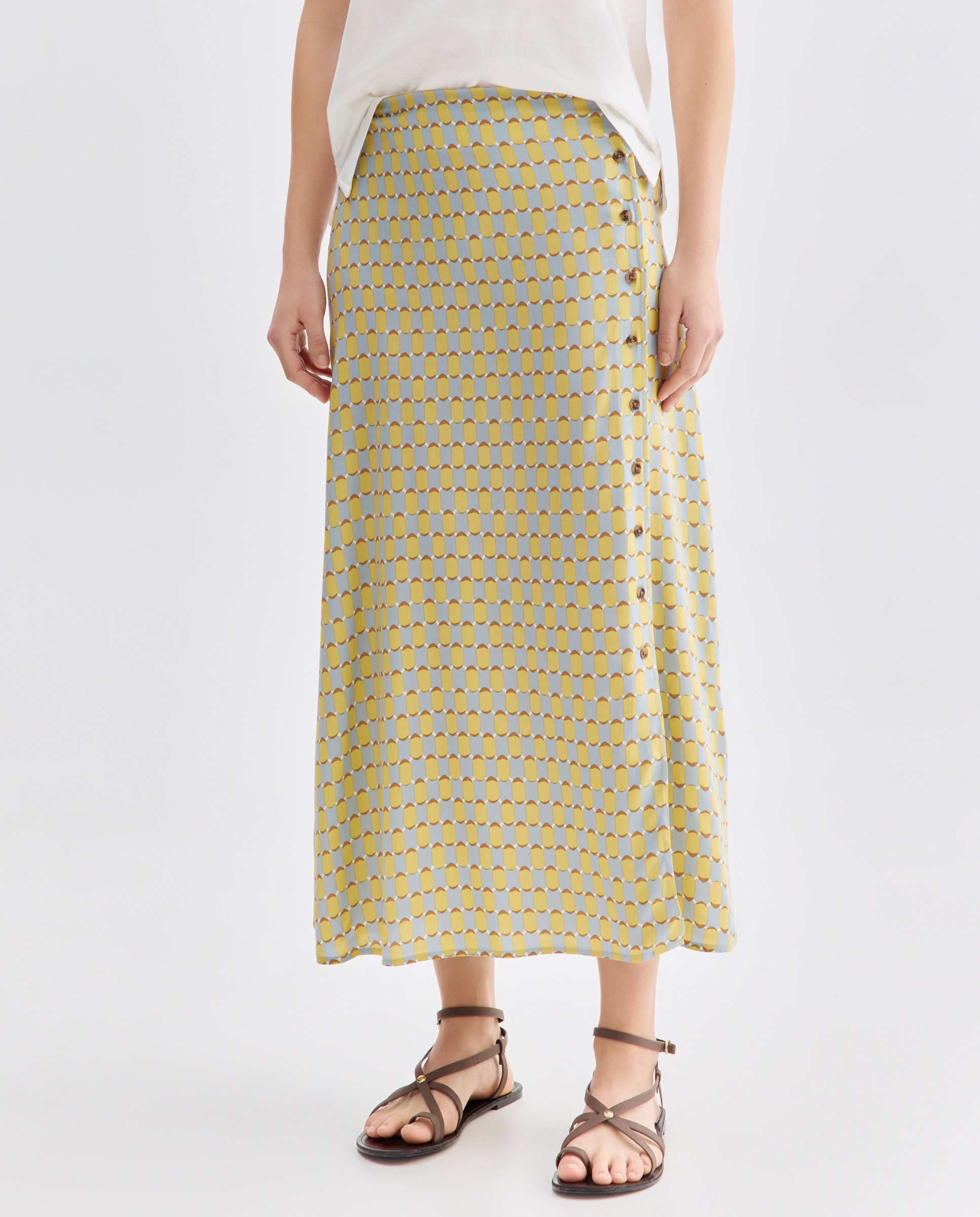 Falda de mujer estampada Verde-2