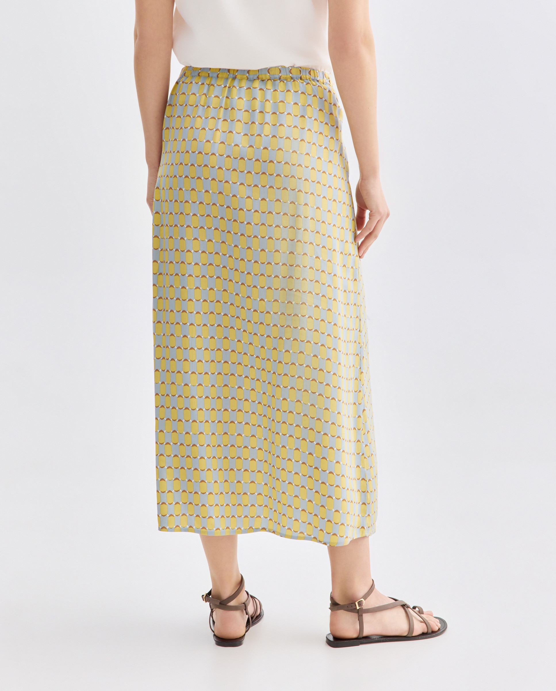 Falda de mujer estampada Verde-3
