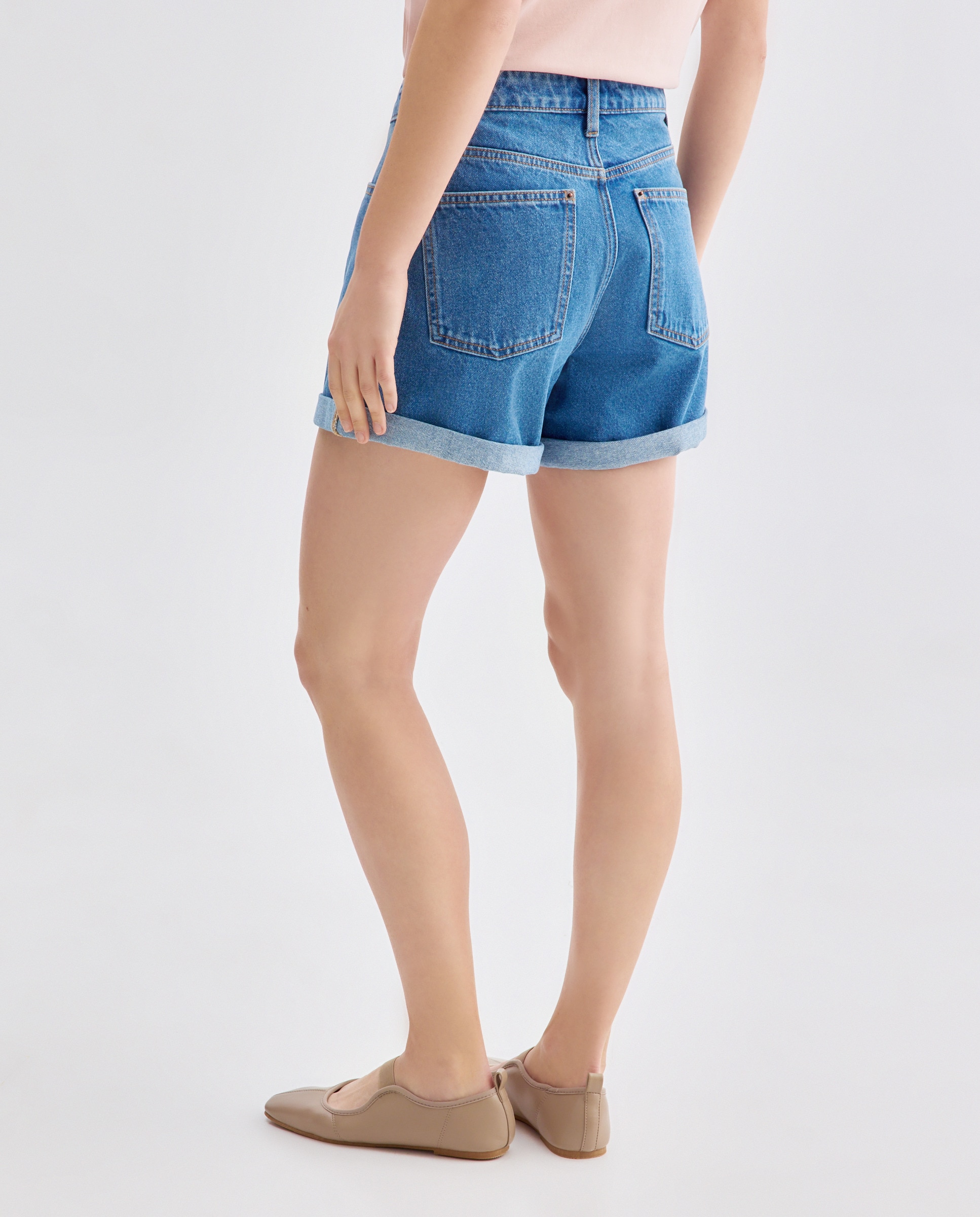 Short de mujer denim Azul pálido-3