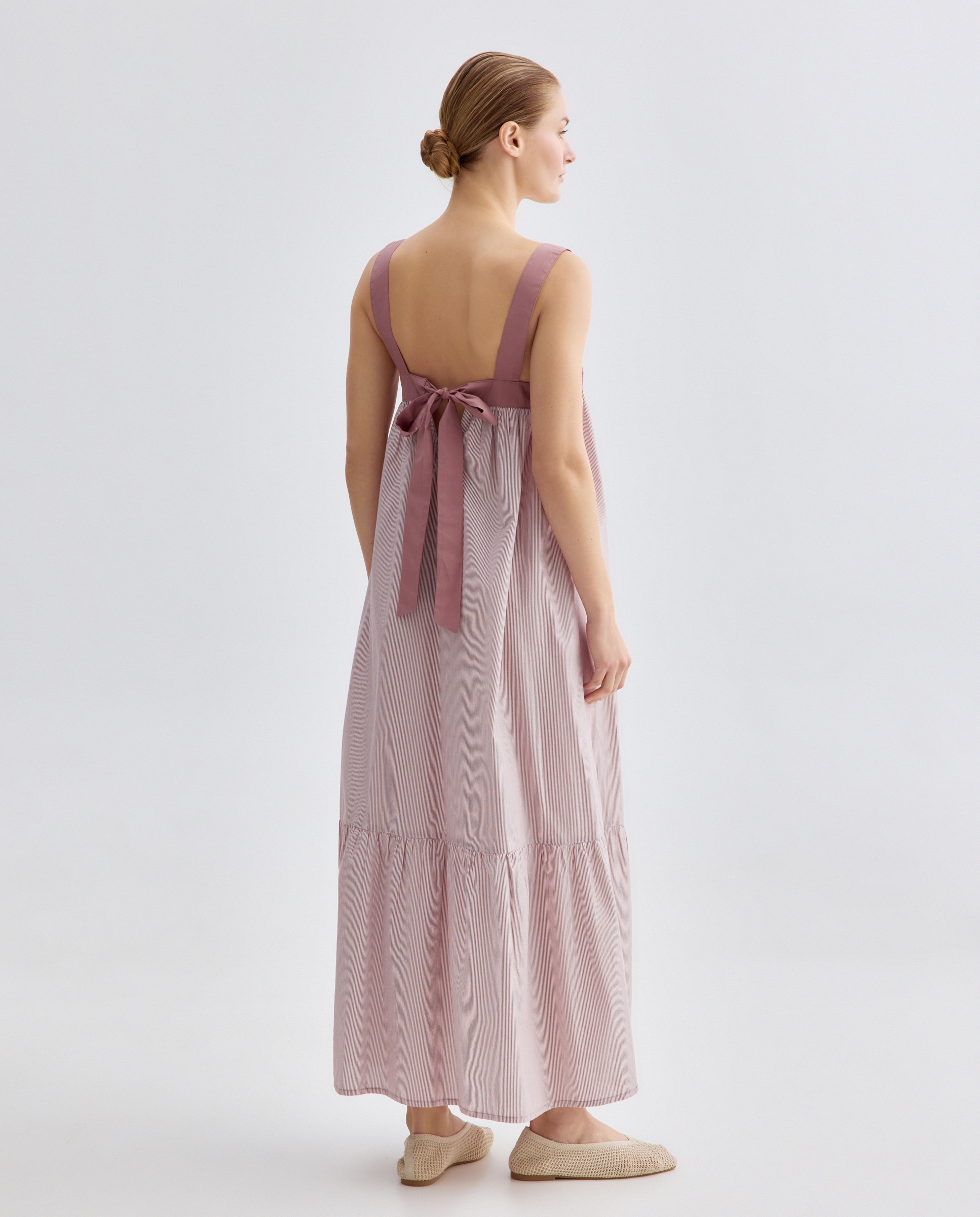 Vestido de mujer de rayas Rosa-3