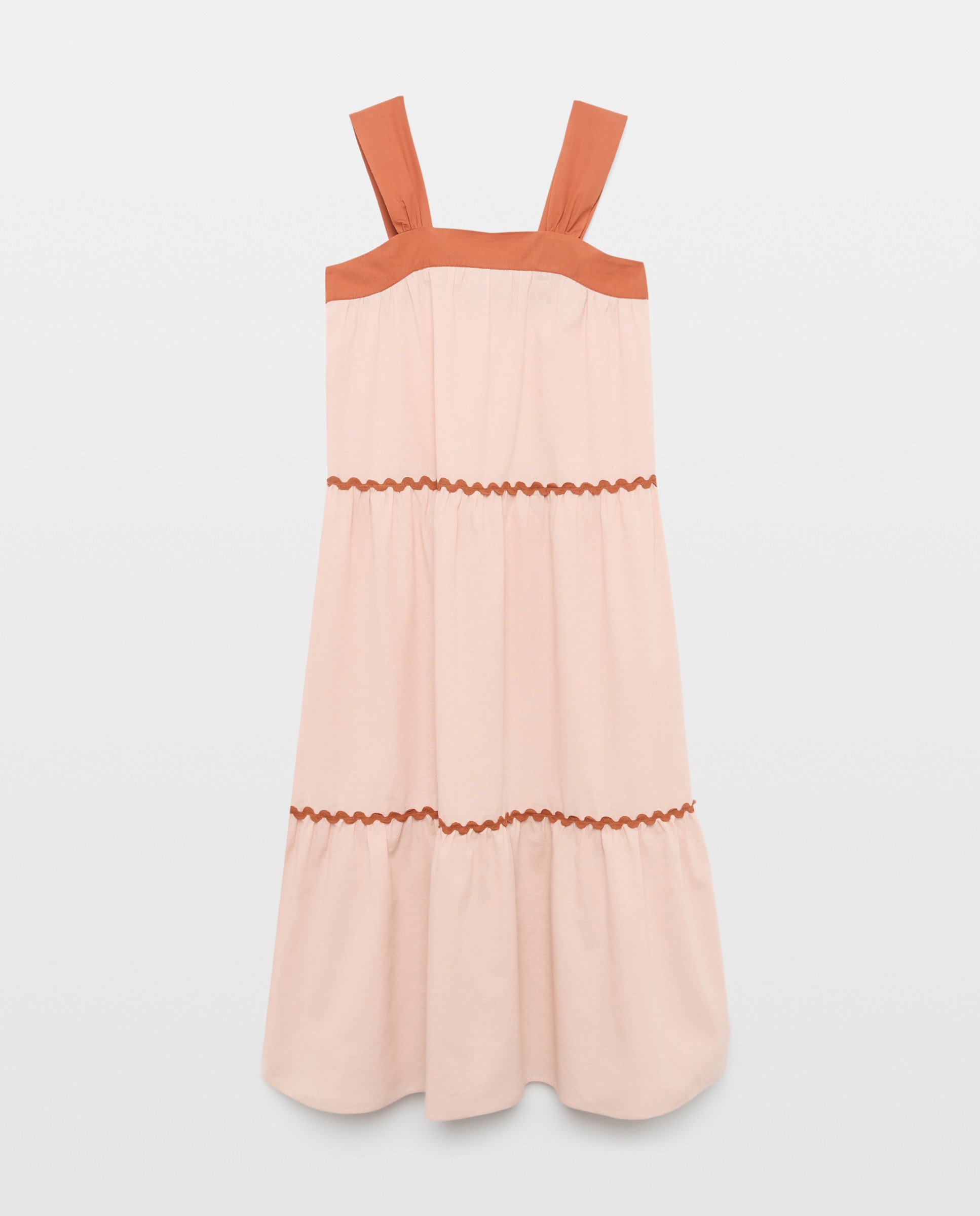 Vestido de mujer con contrastes 200 Rosa-5
