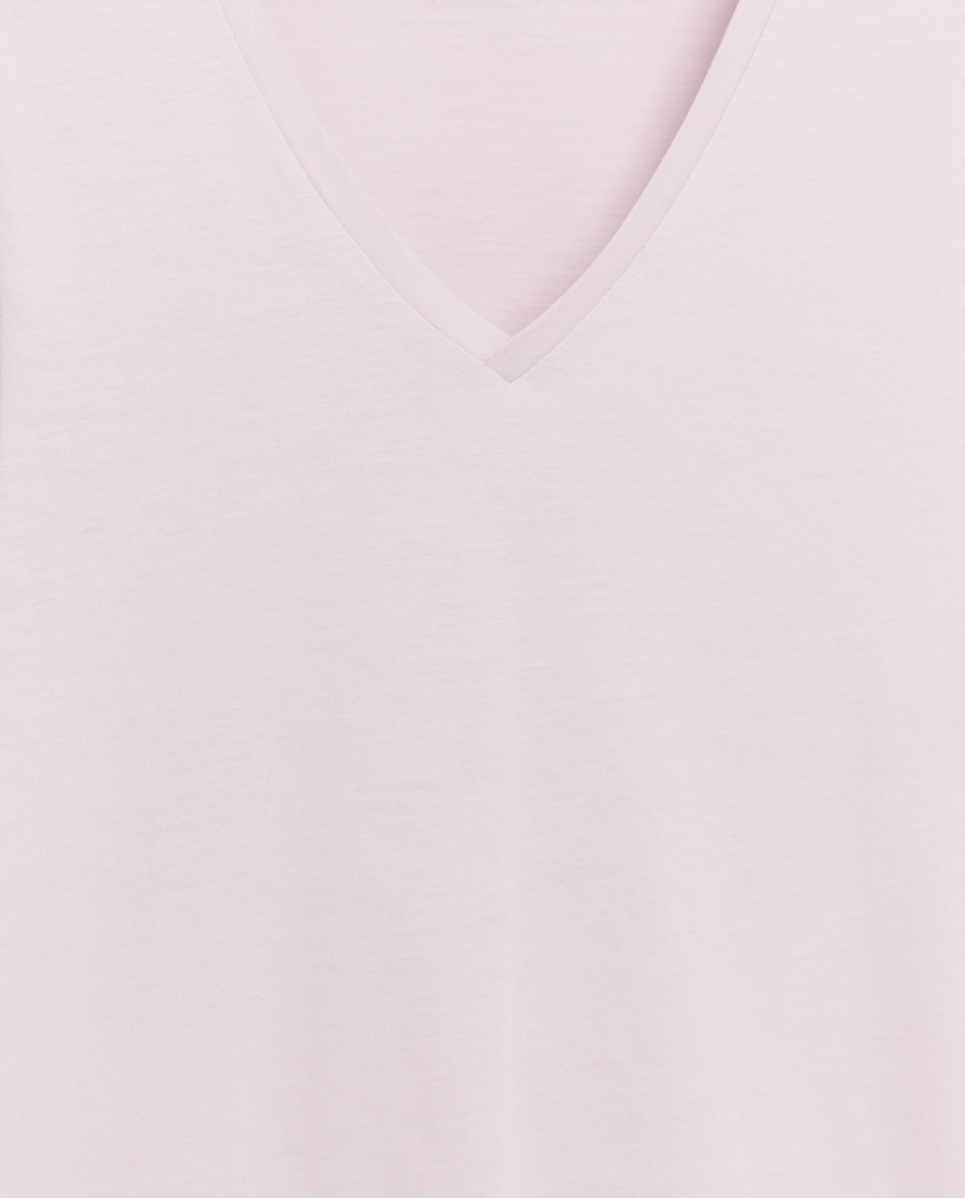Camiseta básica de mujer cuello pico 283 Lavanda-6