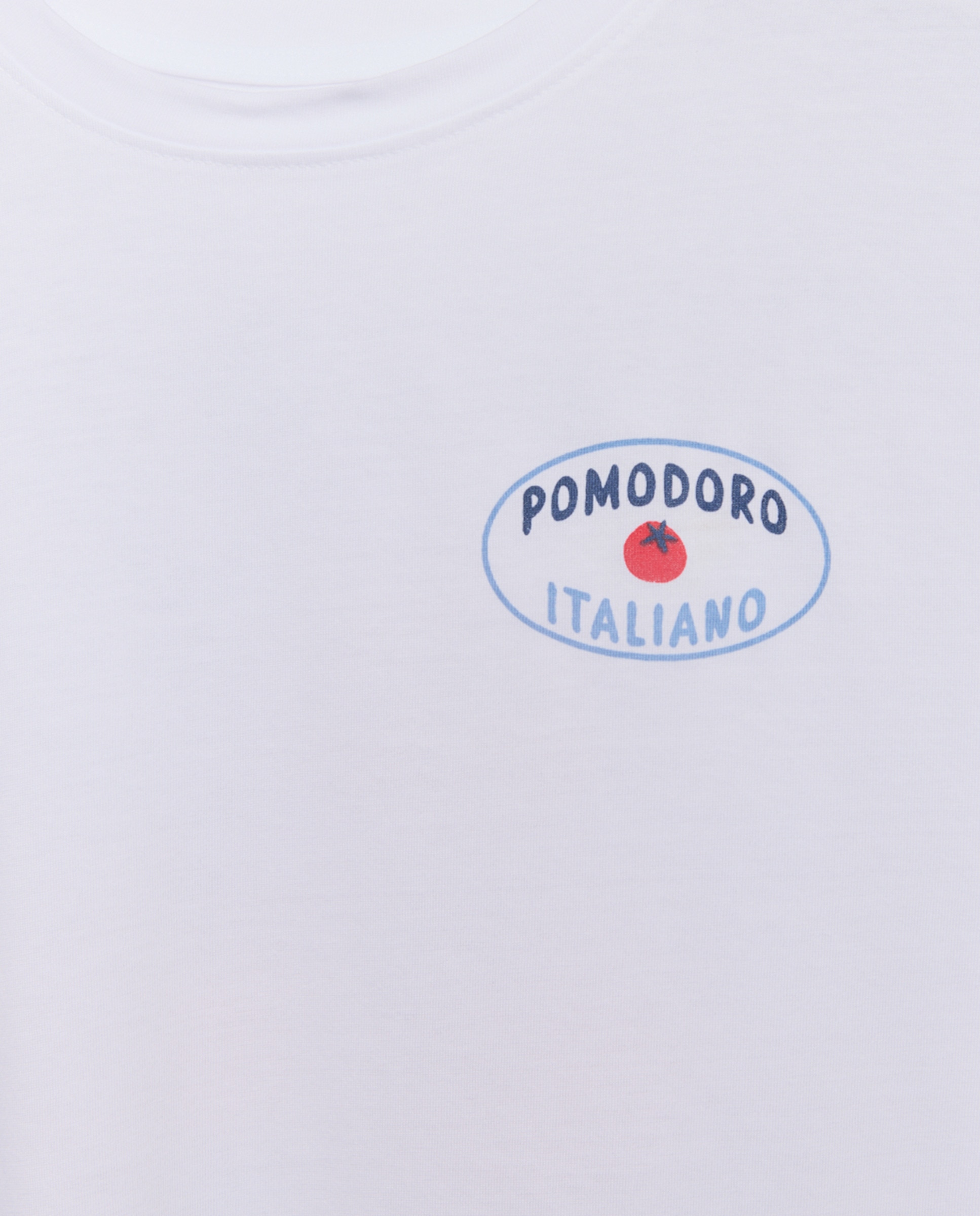 Camiseta de mujer cuello caja oversize print espalda Blanco-5