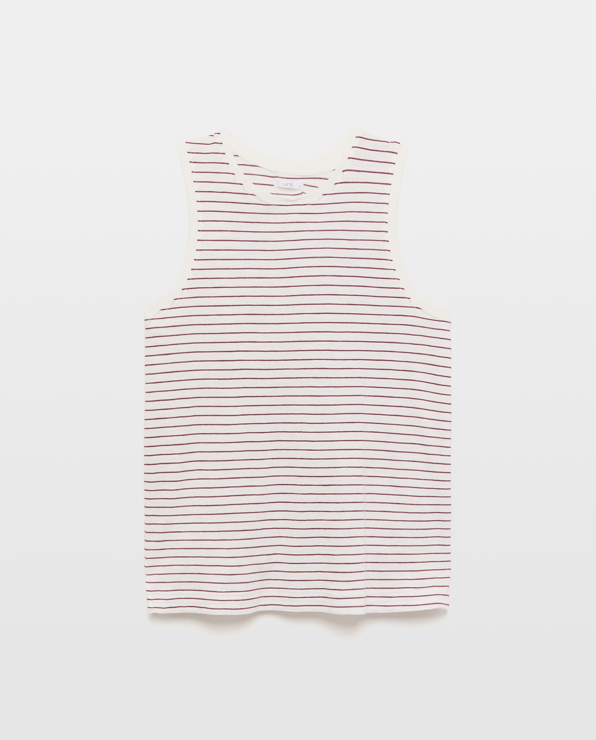 Camiseta básica sin mangas de mujer cuello caja Morado-4