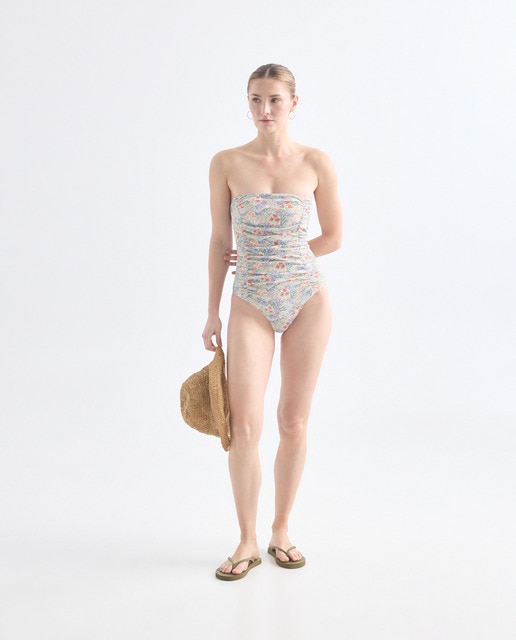 Imagen 0 de Bañador mujer escote recto drapeado