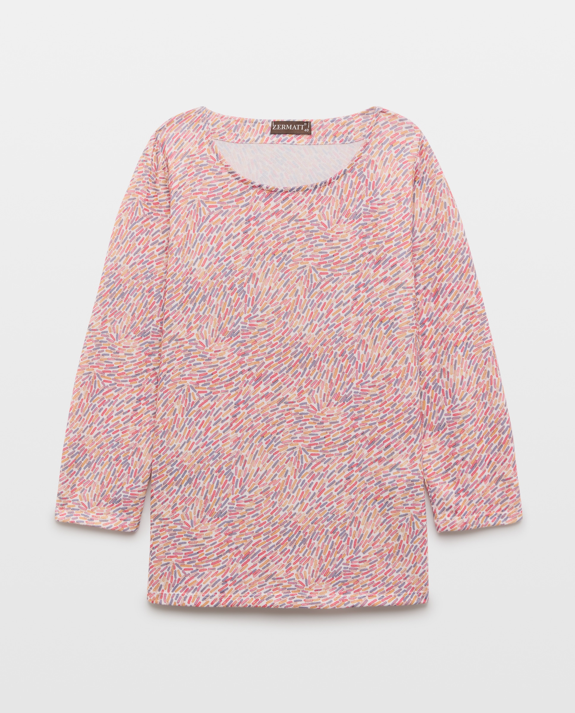 Camisola Estampada com Manga 3/4 Multicolor-4