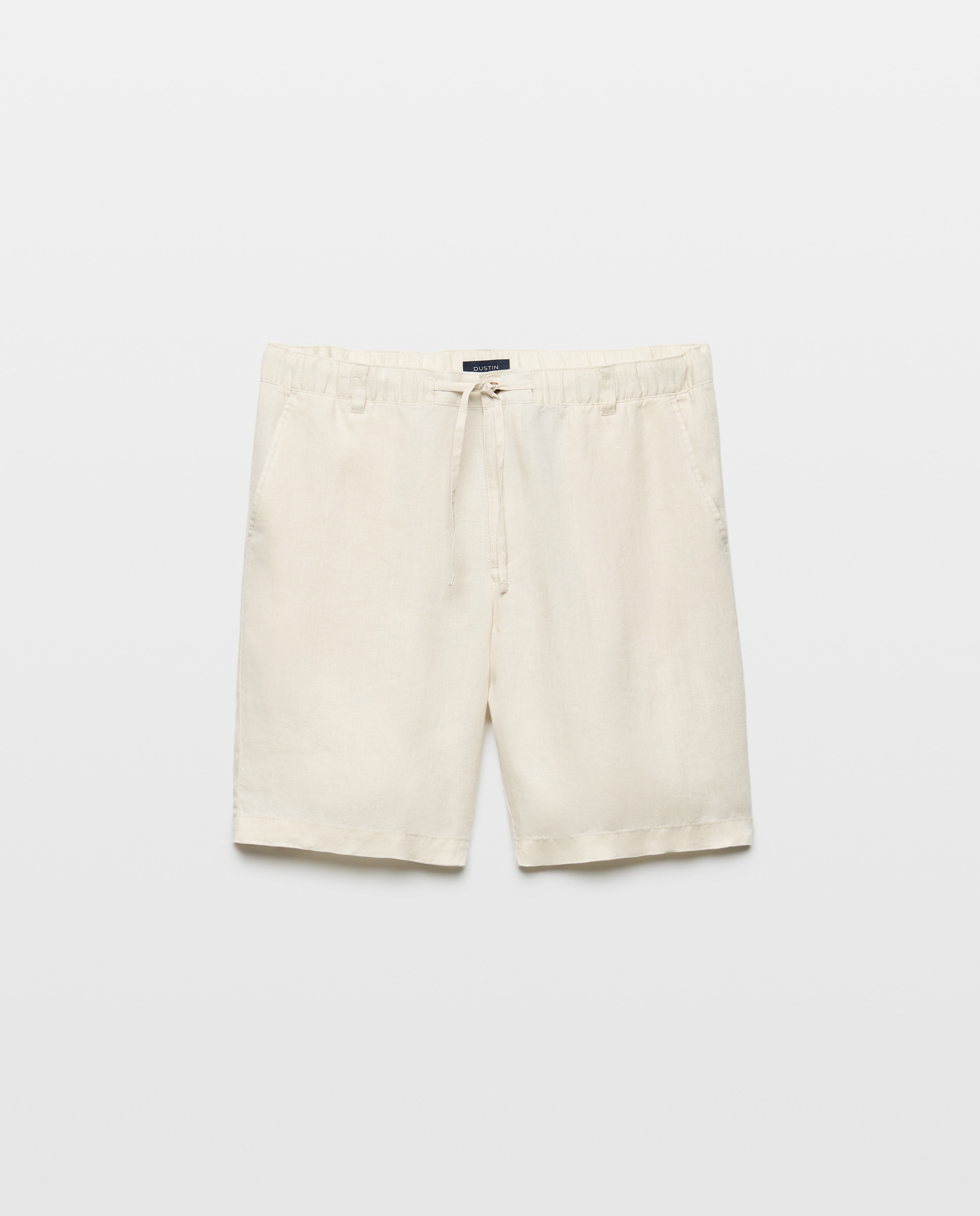Bermudas Desportivas de Linho Regular Bege-4