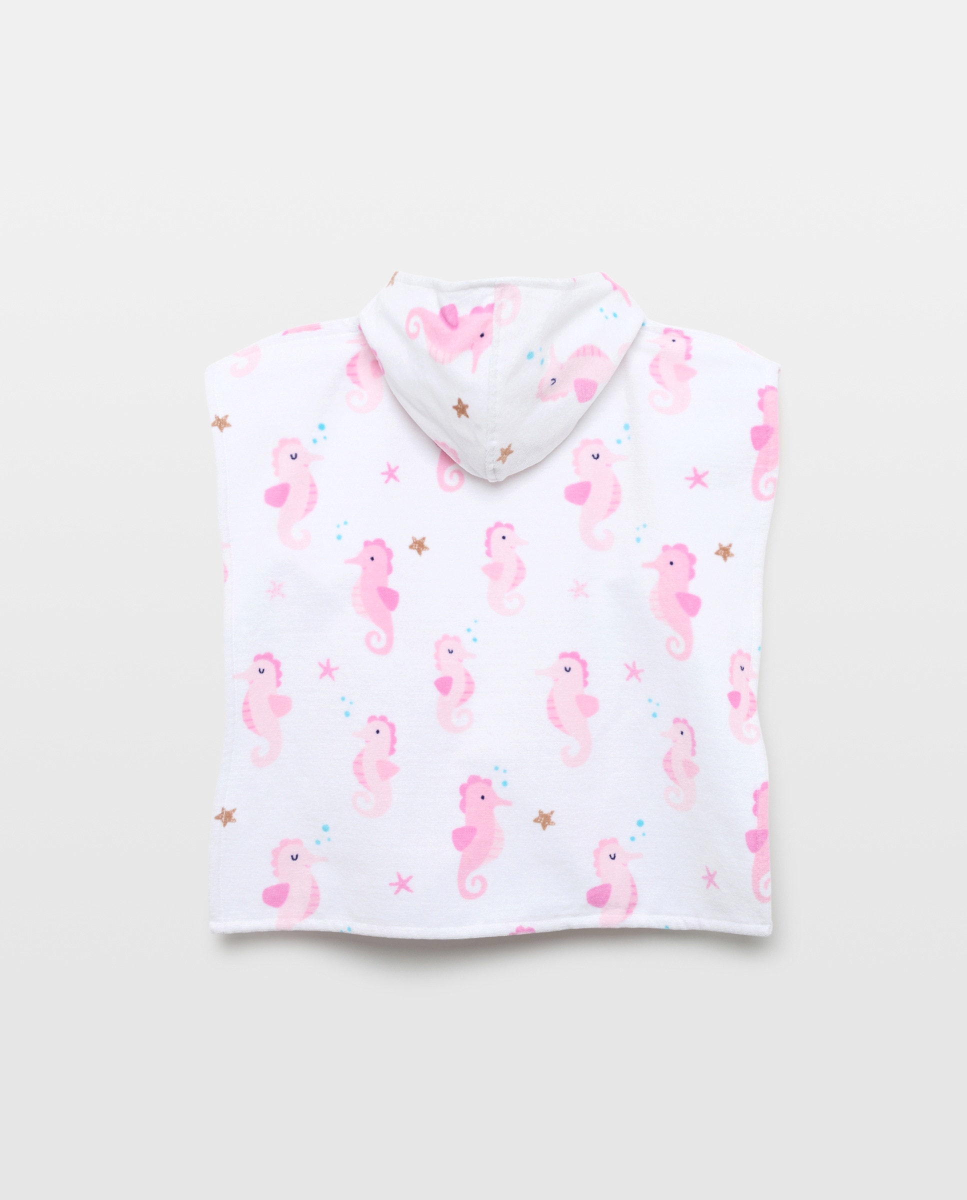 Capa de Banho Estampada de Bebé Rosa-2