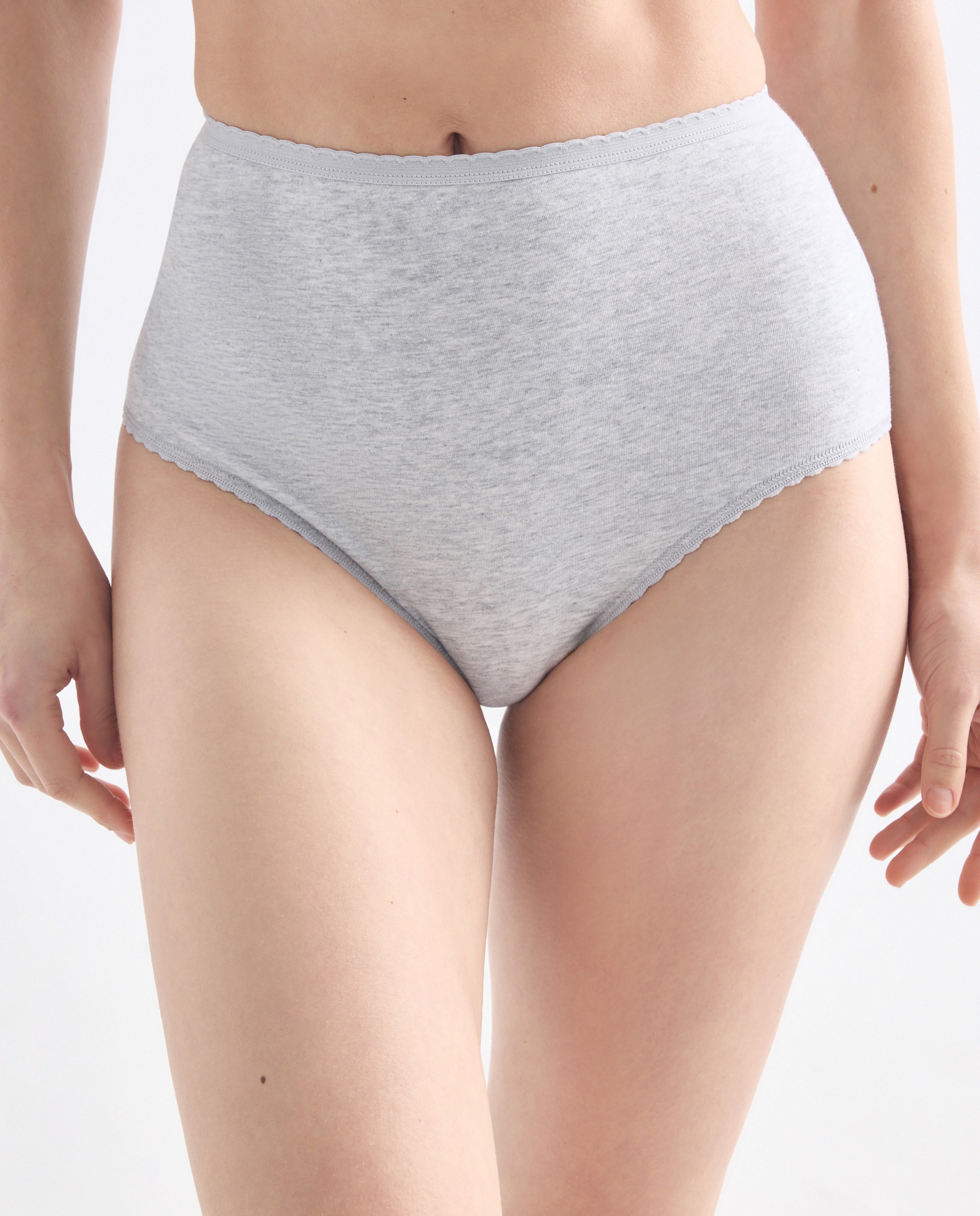 Imagen 0 de Pack 2 bragas altas lisas algodón