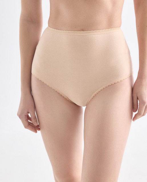 Imagen 0 de Pack 2 bragas altas lisas algodón