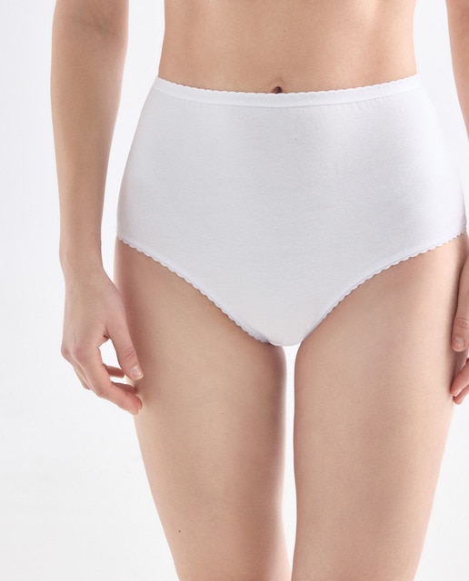 Imagen 0 de Pack 2 bragas altas lisas algodón