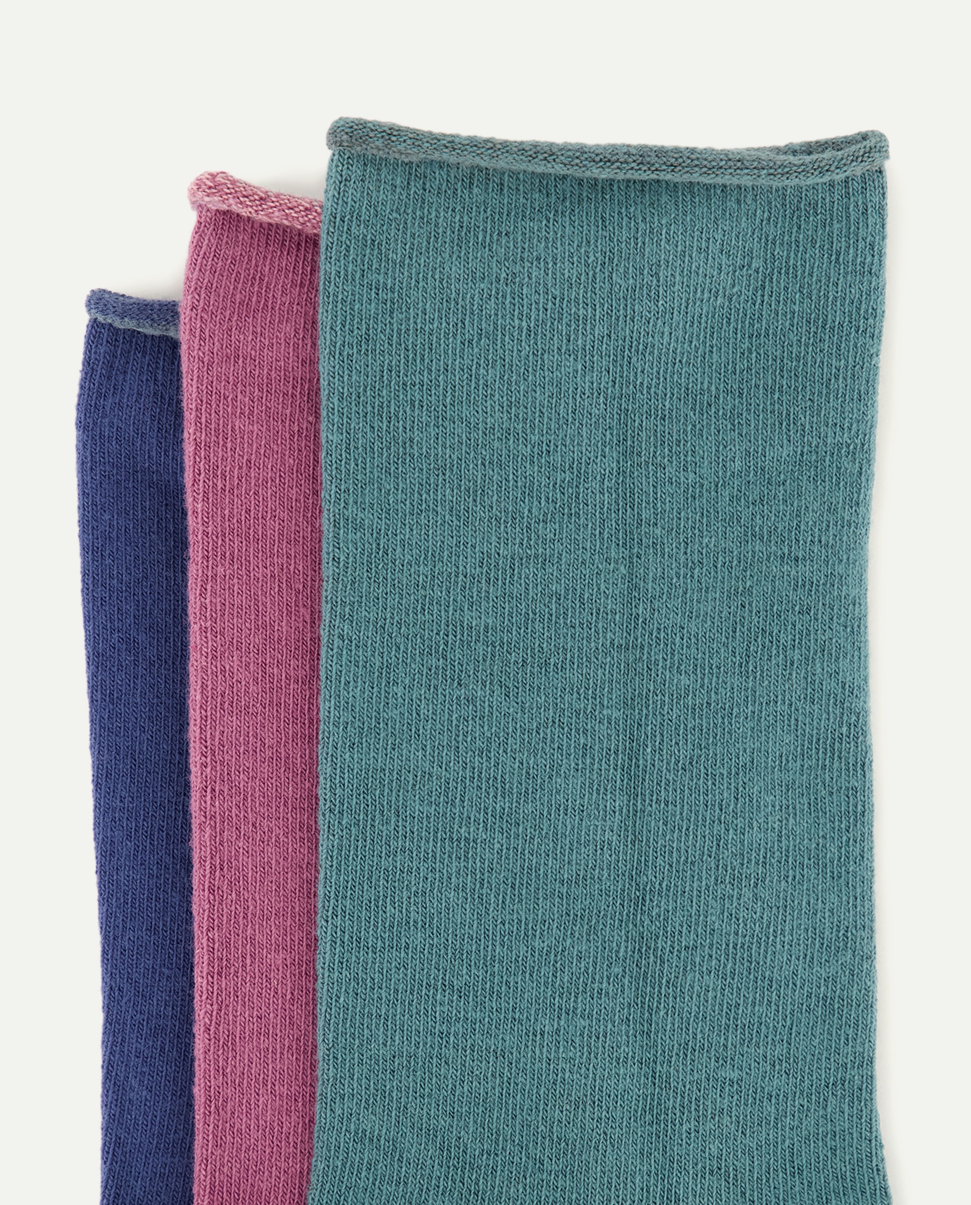 Pack 3 calcetines mujer algodón antipresión Buganvilla-2