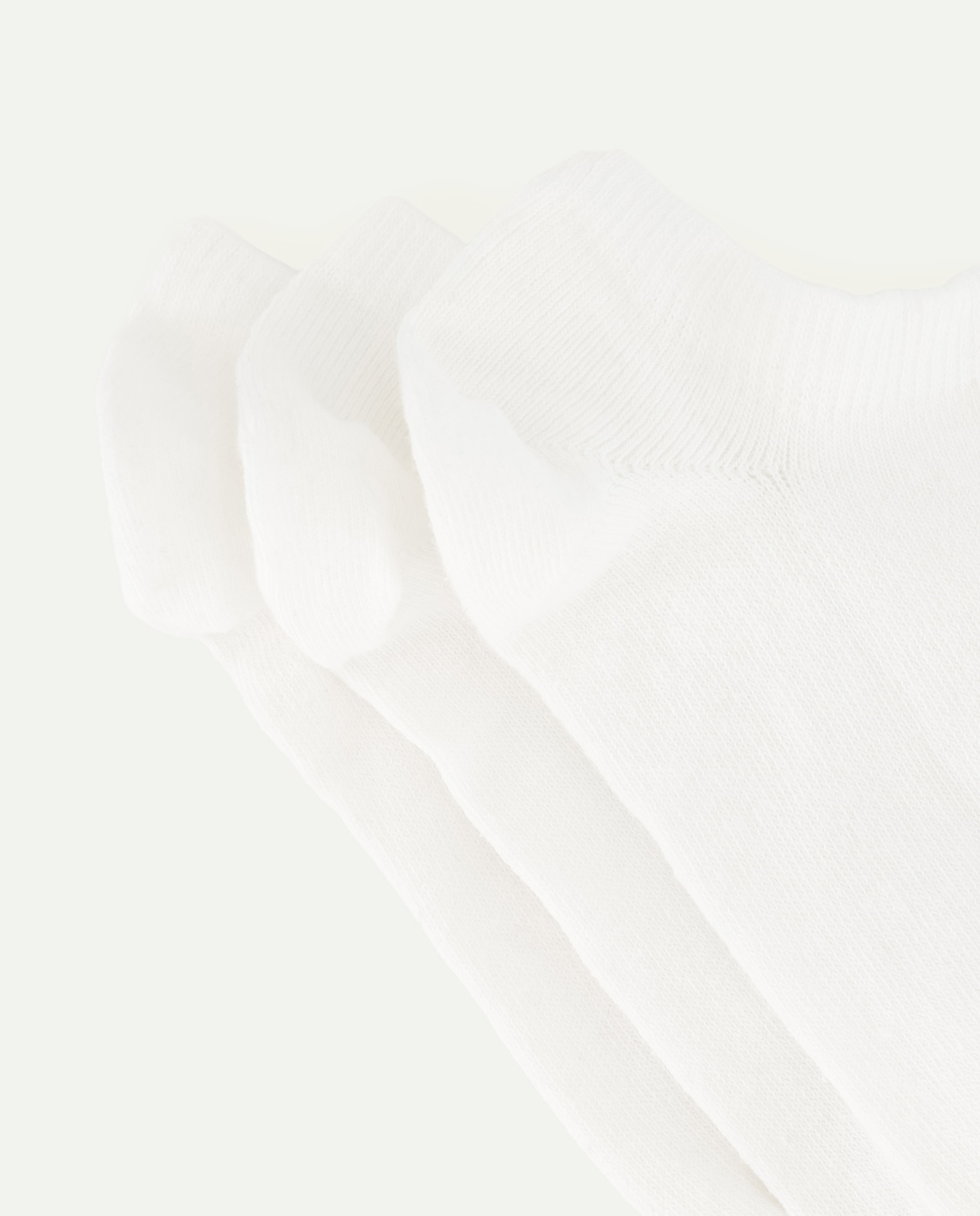 Pack 3 calcetines footies de mujer Blanco-2