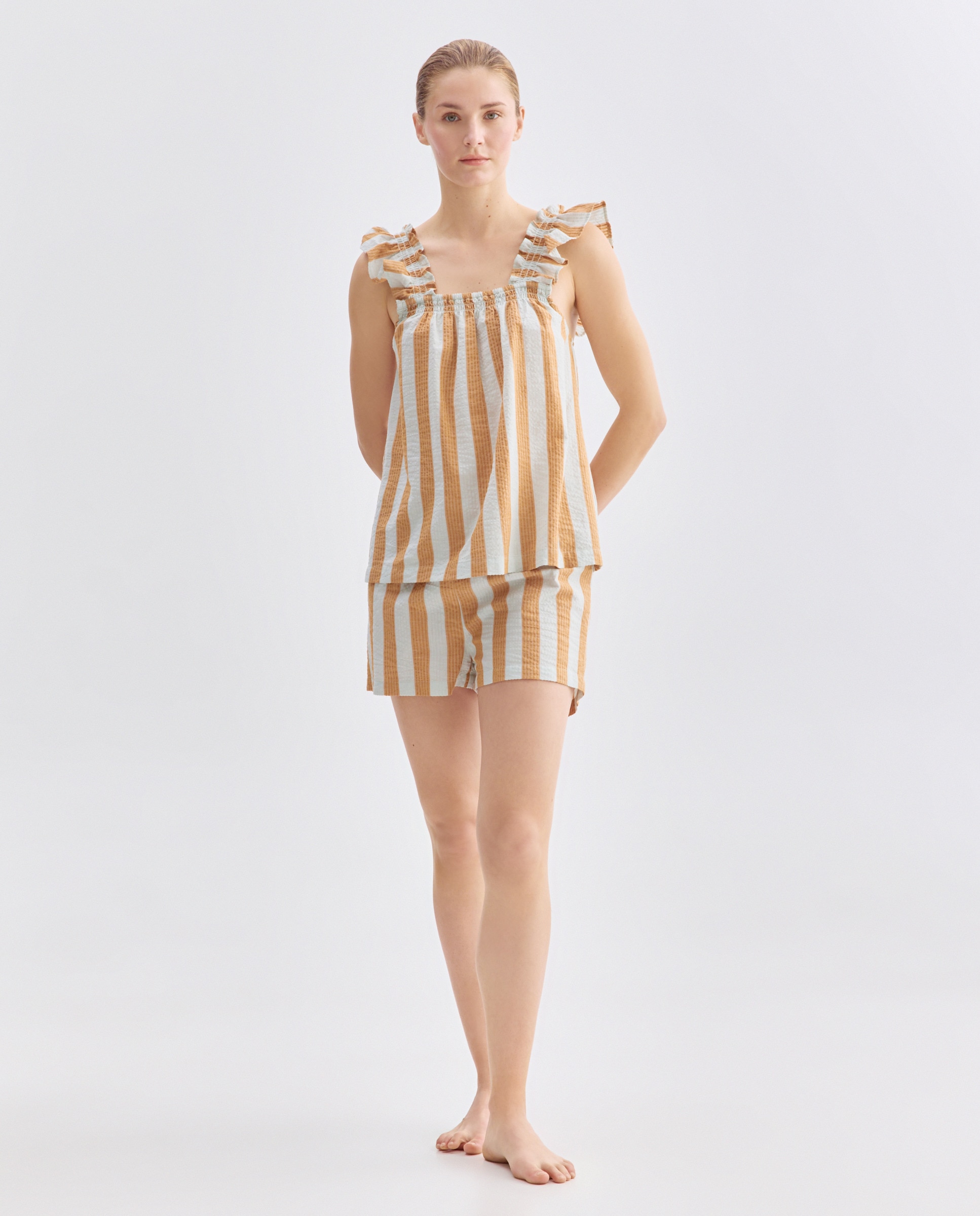 Imagen 0 de Pijama mujer algodón seersucker tirantes