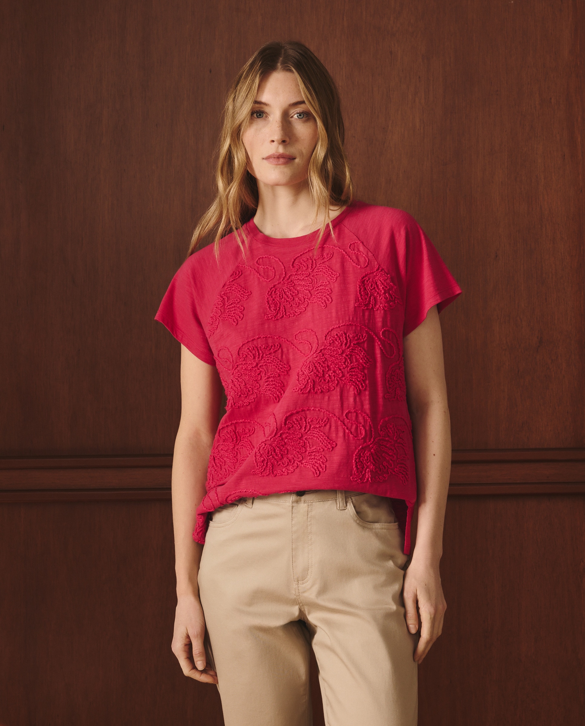 Imagem 0 de T-shirt de Manga Curta com Bordado de Cordão