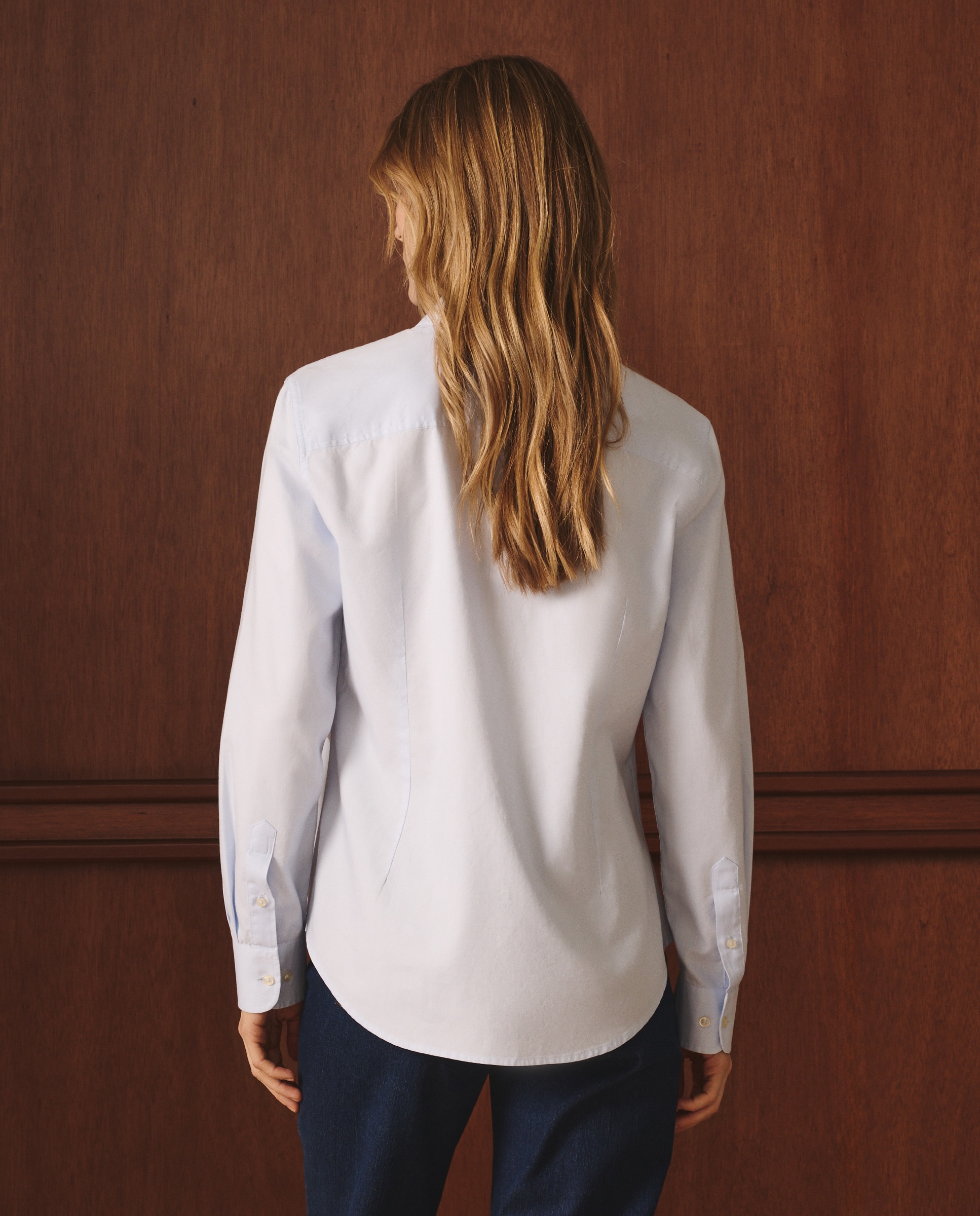 Camisa comprida com manga comprida 400 Azul-3