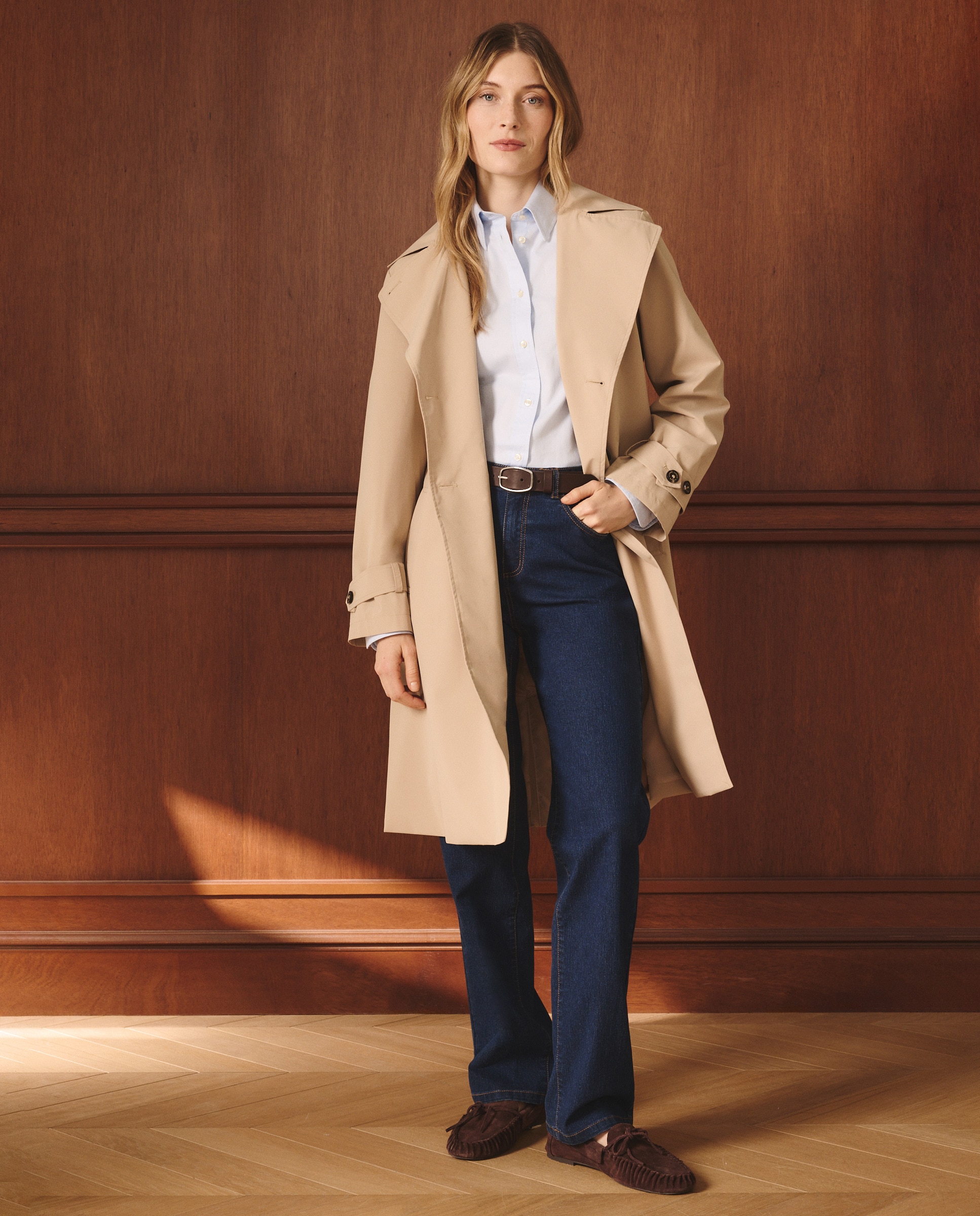 Camisa comprida com manga comprida 400 Azul-2