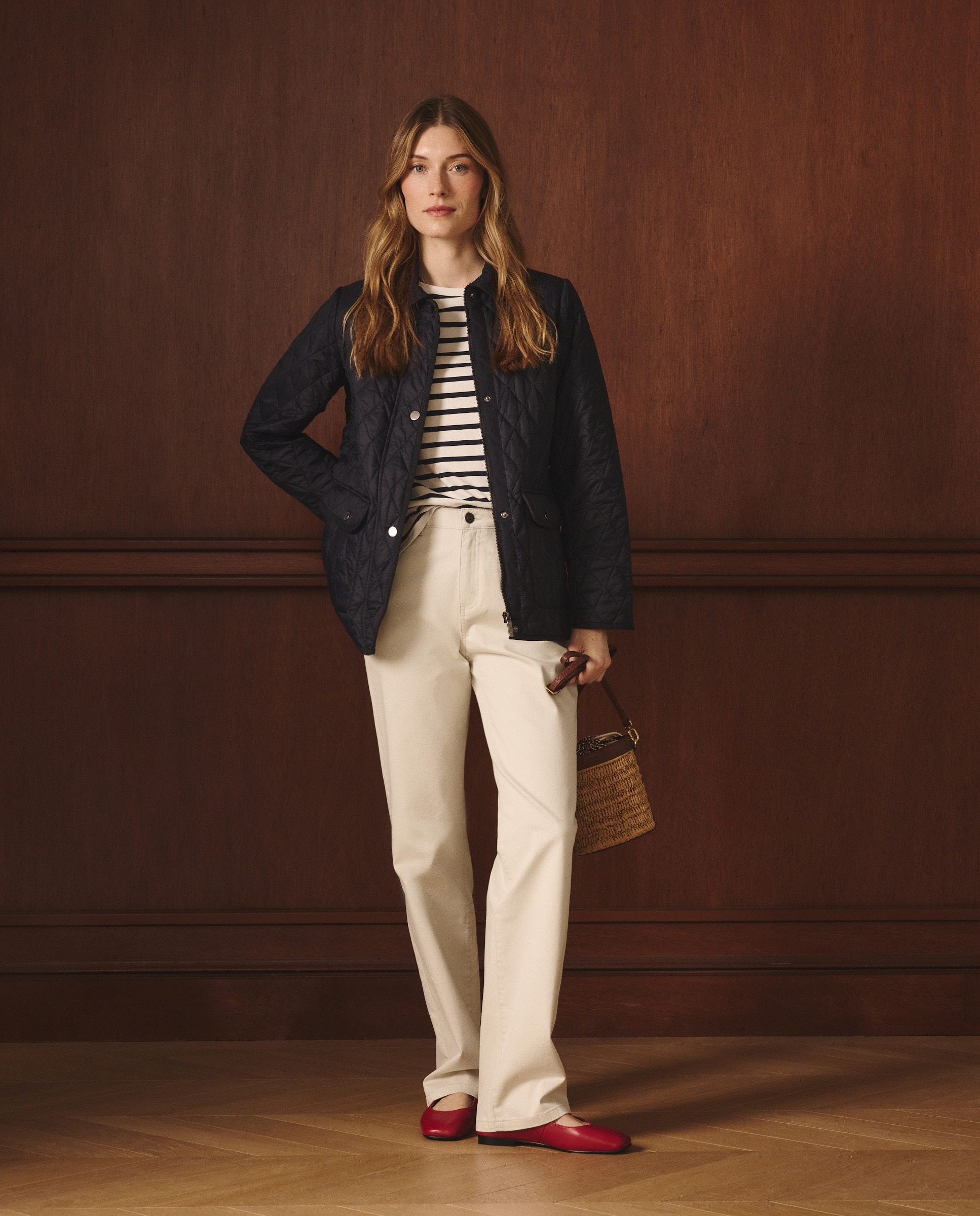 T-shirt com manga curta e estampado às riscas Azul-marinho-3