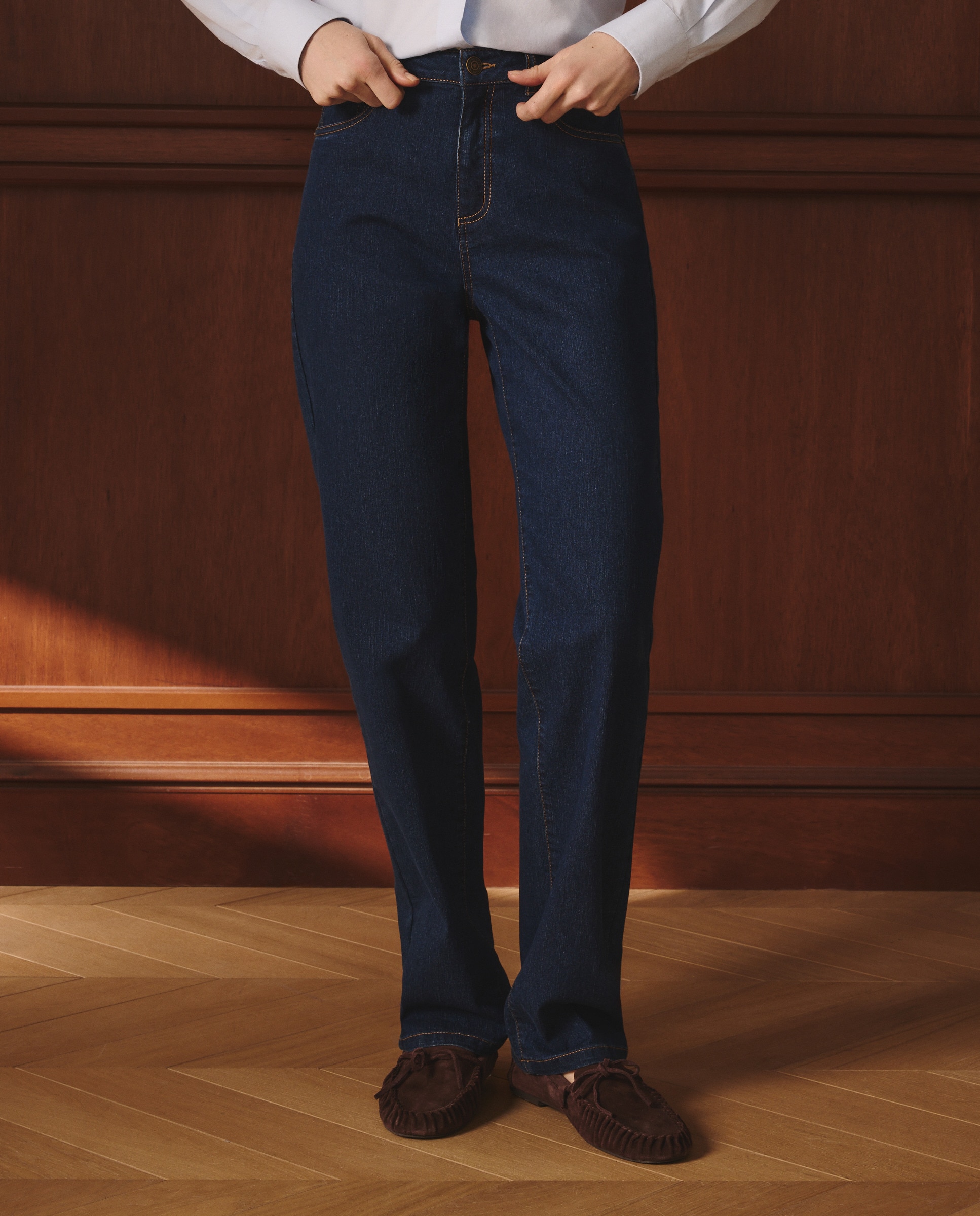 Jeans Regular com 5 Bolsos Azul pálido-2