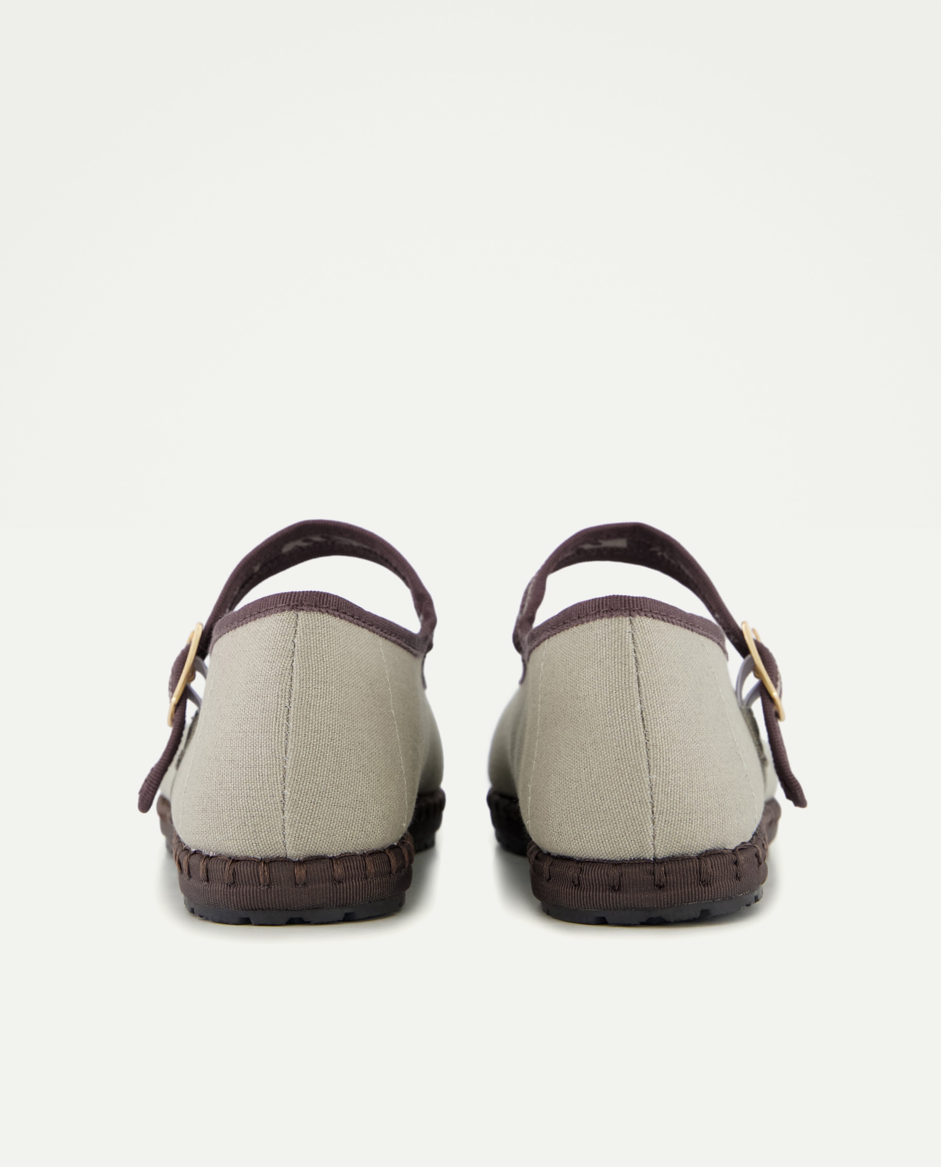 Mercedita de mujer de lona Beige-3