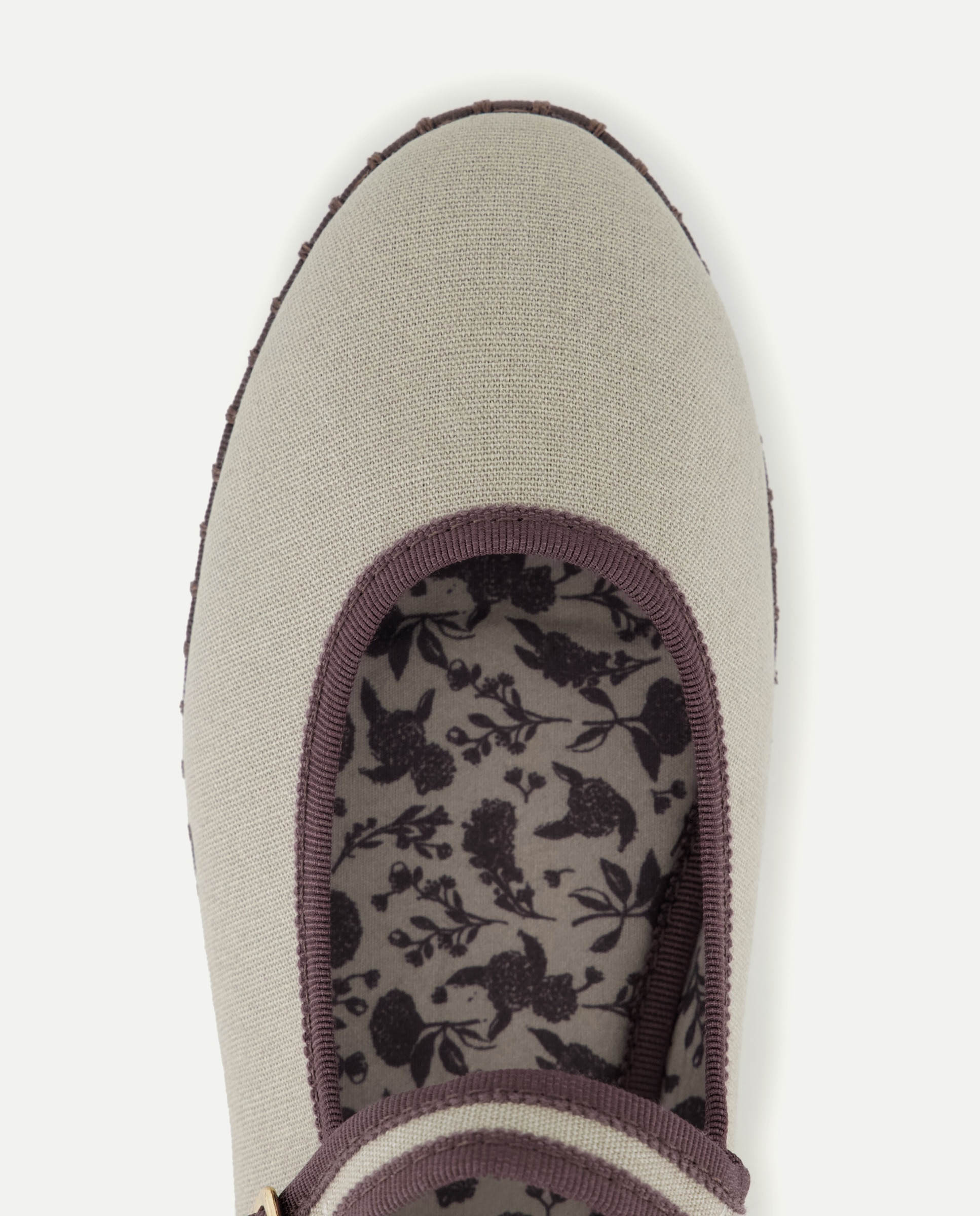Mercedita de mujer de lona Beige-4